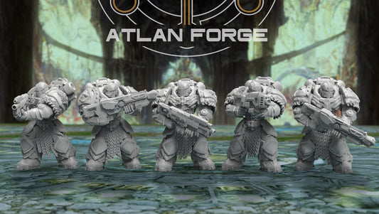 3d Printed Templar Aegis Rangers by Atlan Forge Miniatures