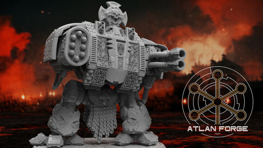 3d Printed Templar Crusader Dreadnought by Atlan Forge Miniatures