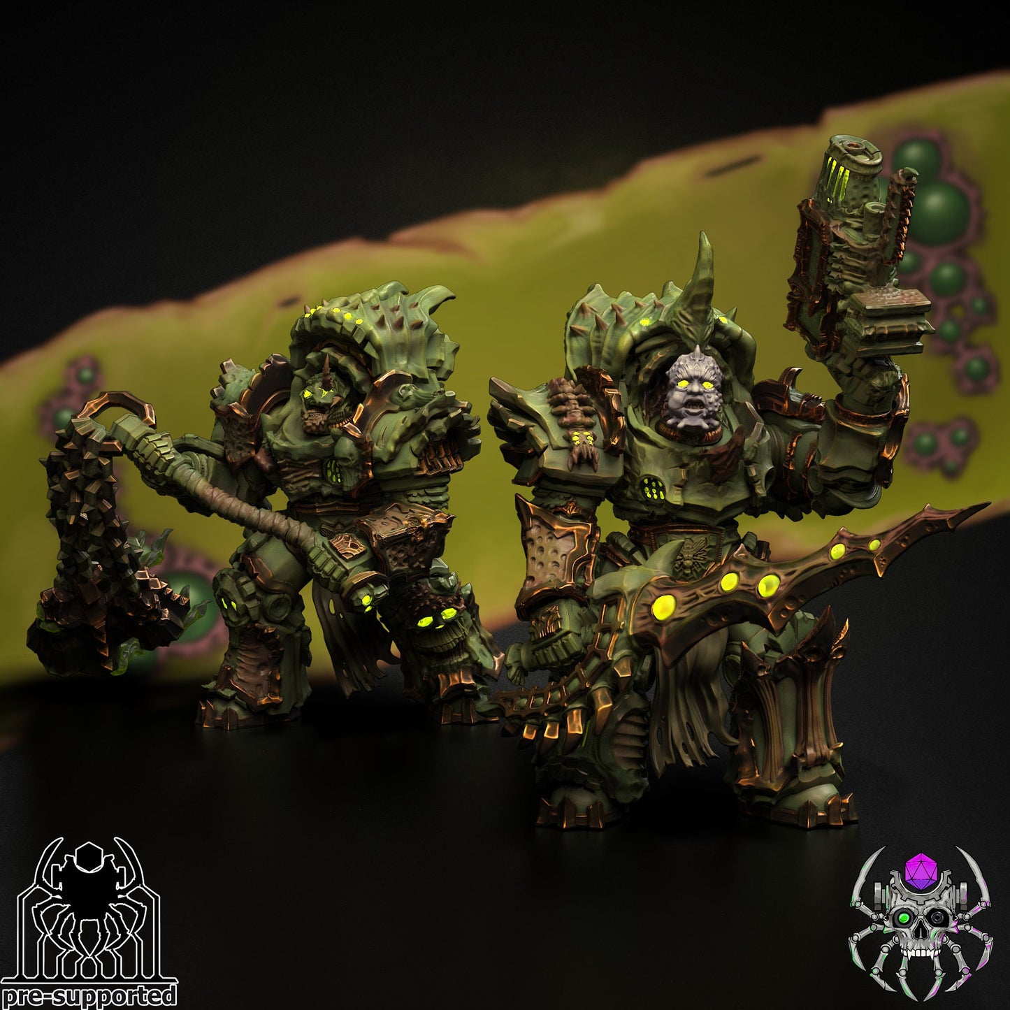 3D Printed Plague Bringers in Heavy Armor by EightLegsMiniatures