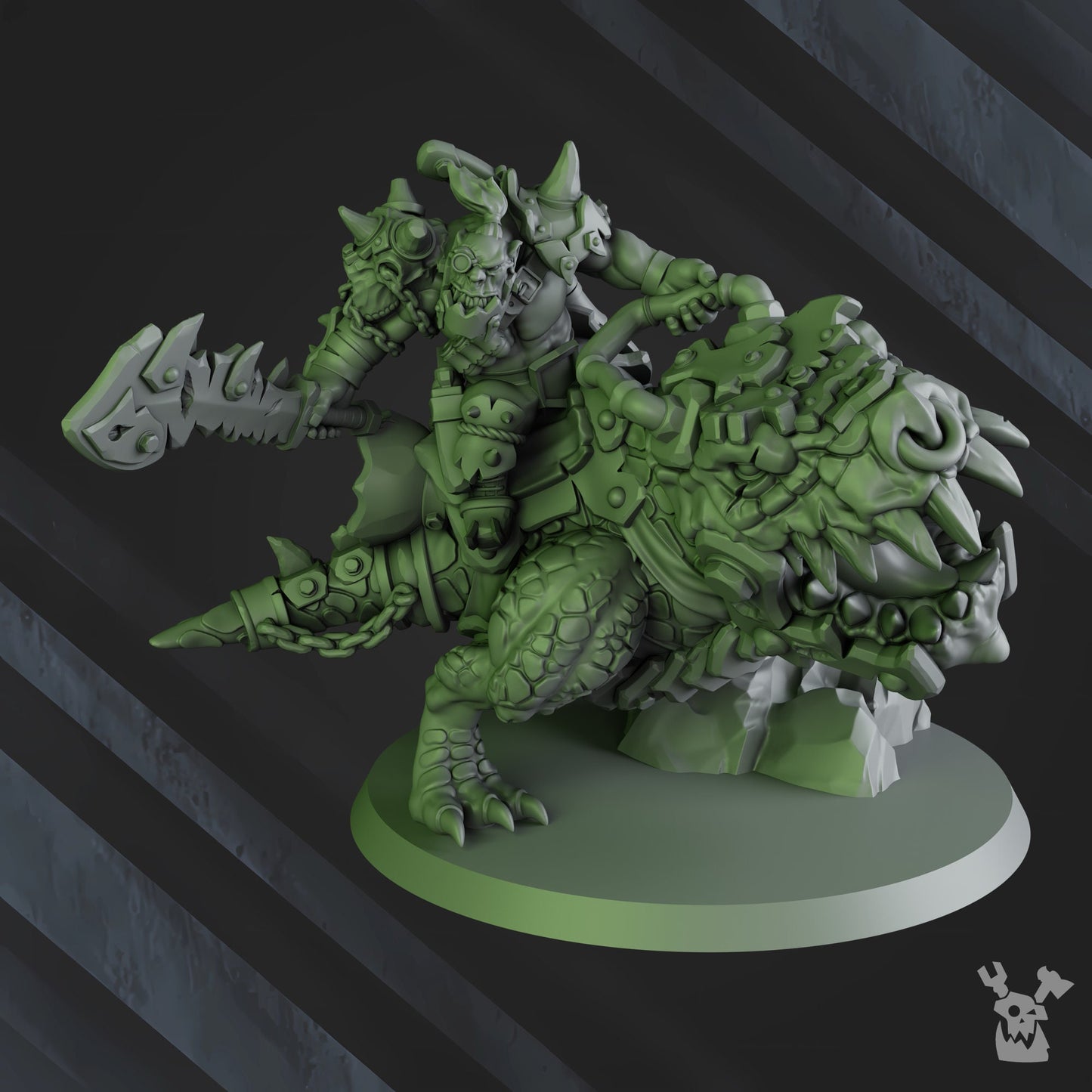 3d Printed Arzott Big Toof on Supahog by DakkaDakka Miniatures