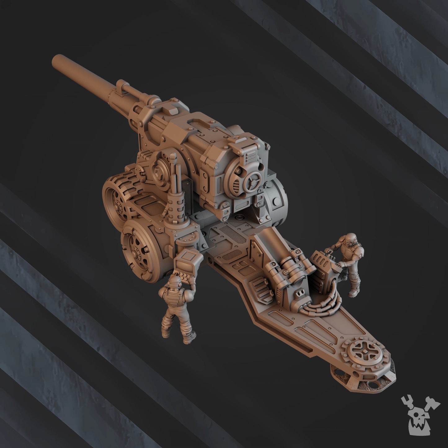 3D Printed Heavy Artillery Gun by DakkaDakka Miniatures