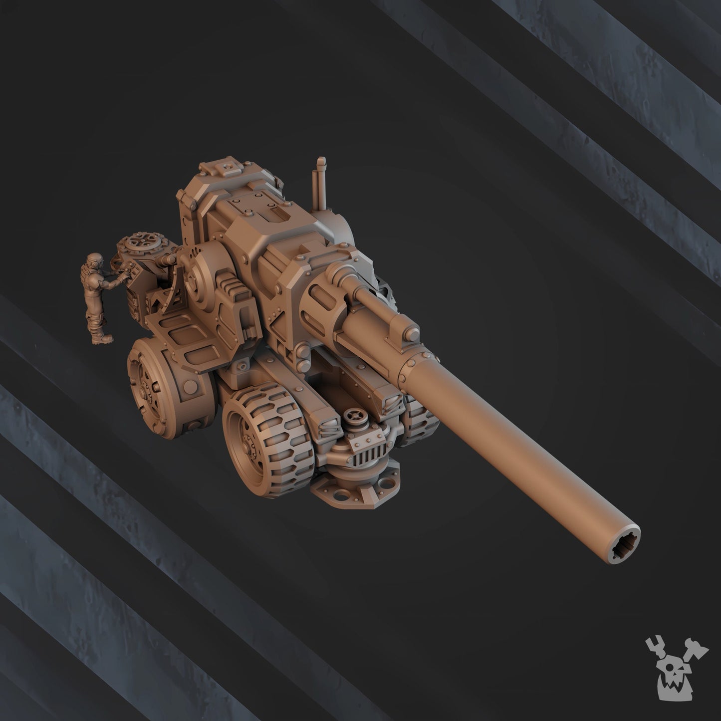 3D Printed Heavy Artillery Gun by DakkaDakka Miniatures