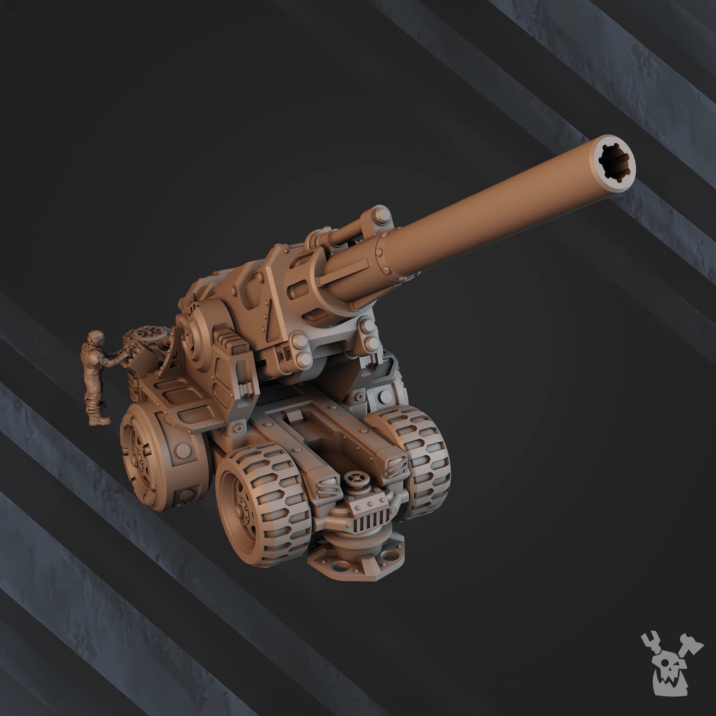 3D Printed Heavy Artillery Gun by DakkaDakka Miniatures