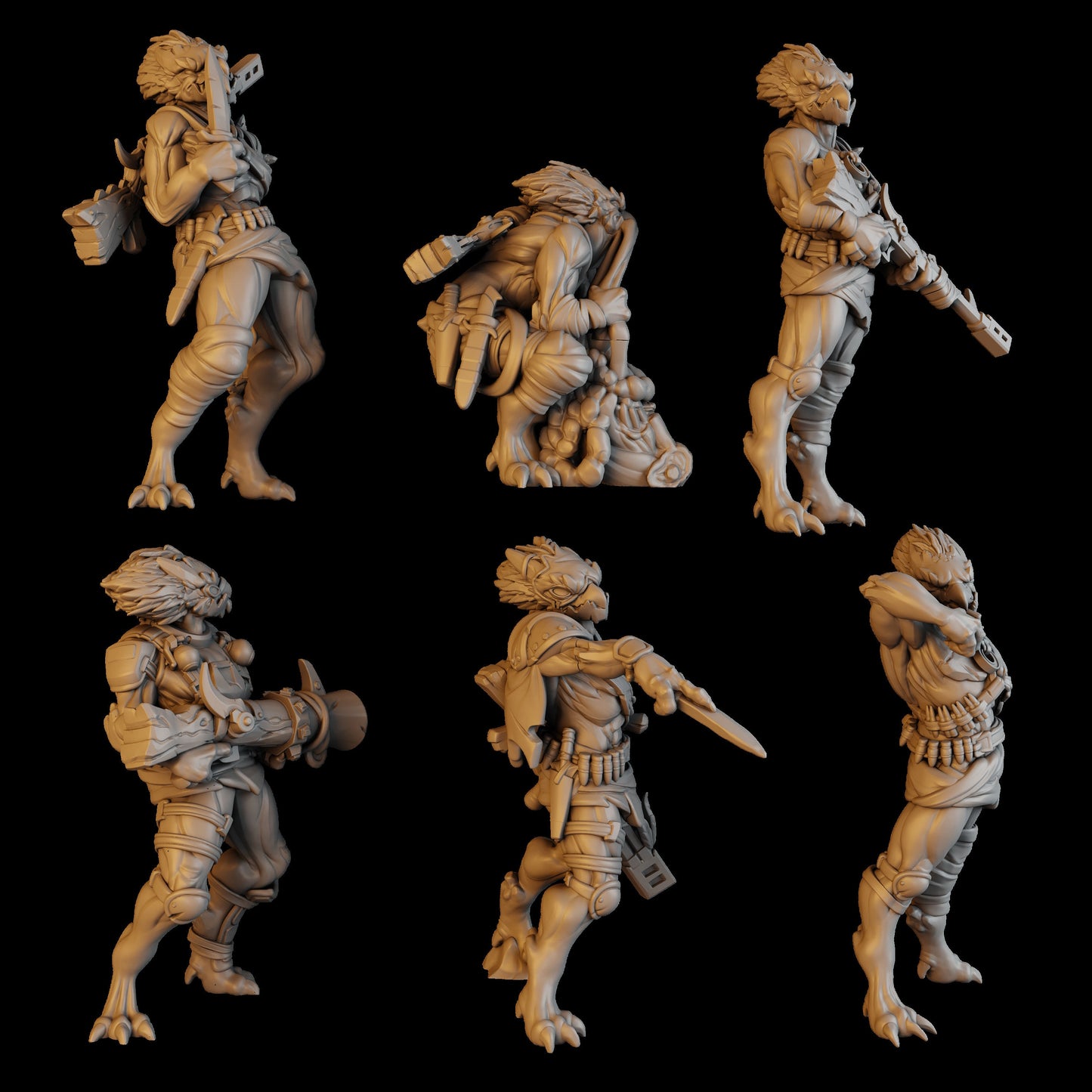 3d Printed Anunnaki Tribe Hunters by DakkaDakka Miniatures