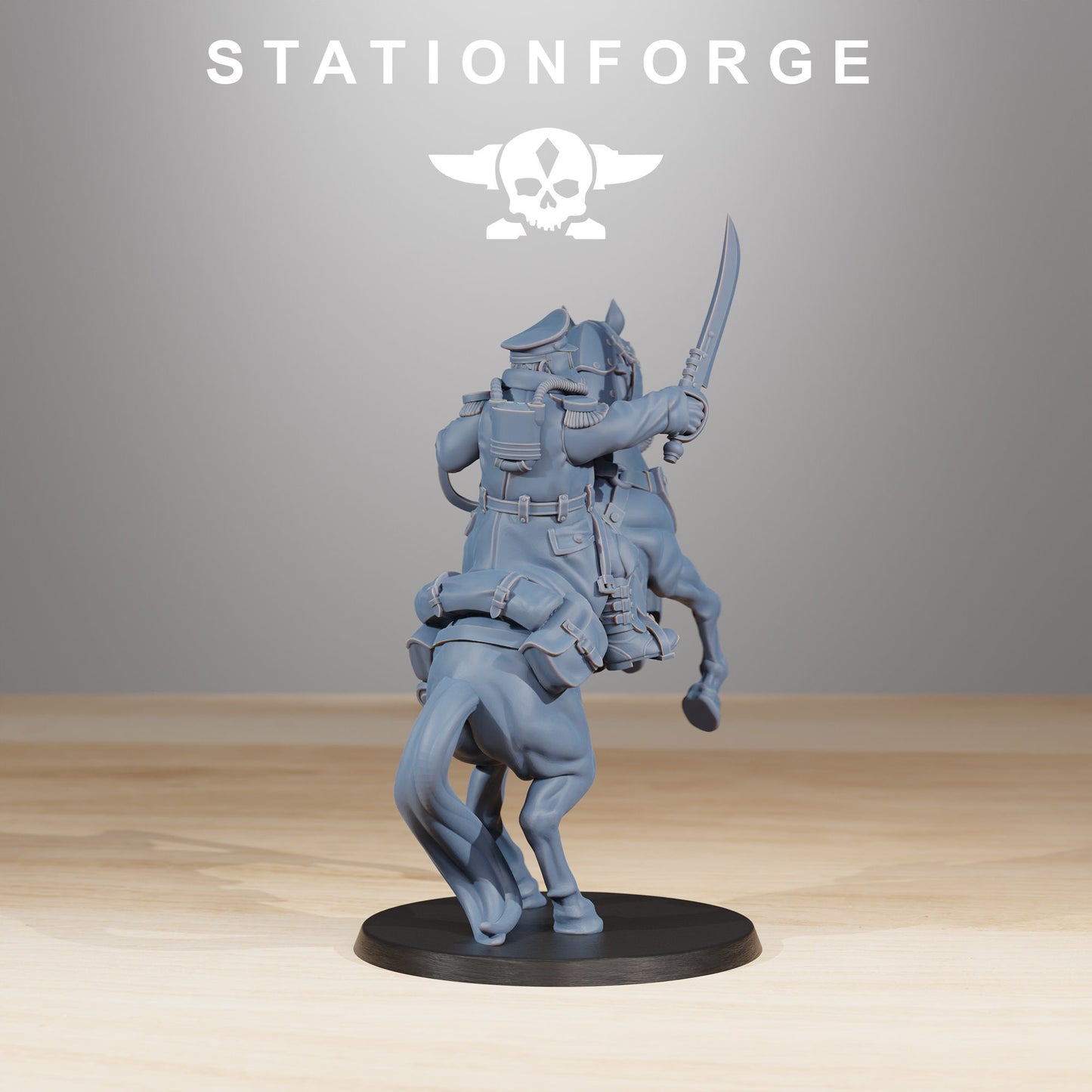 3D Printed GrimGuard Cavalry Captain by StationForge Miniatures