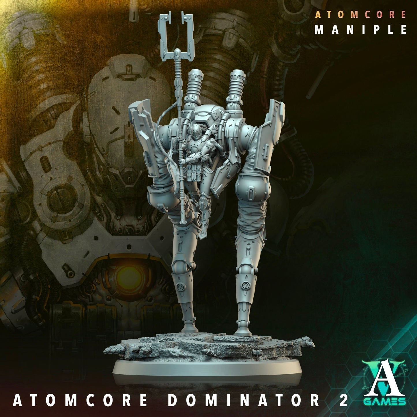 3D Printed Atomcore Dominator by Archvillain Games