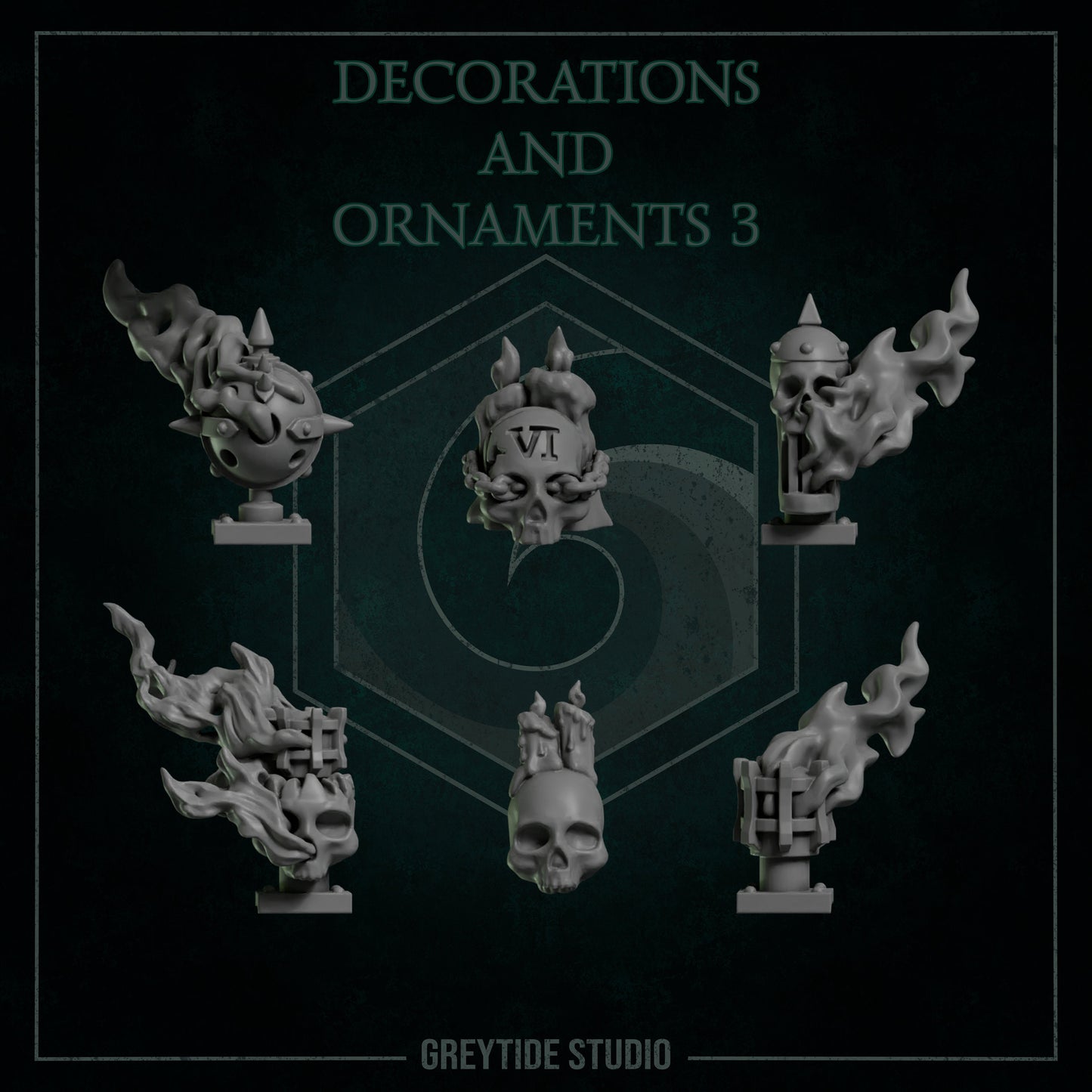 3d Printed Decorations and Ornaments by Greytide Studio