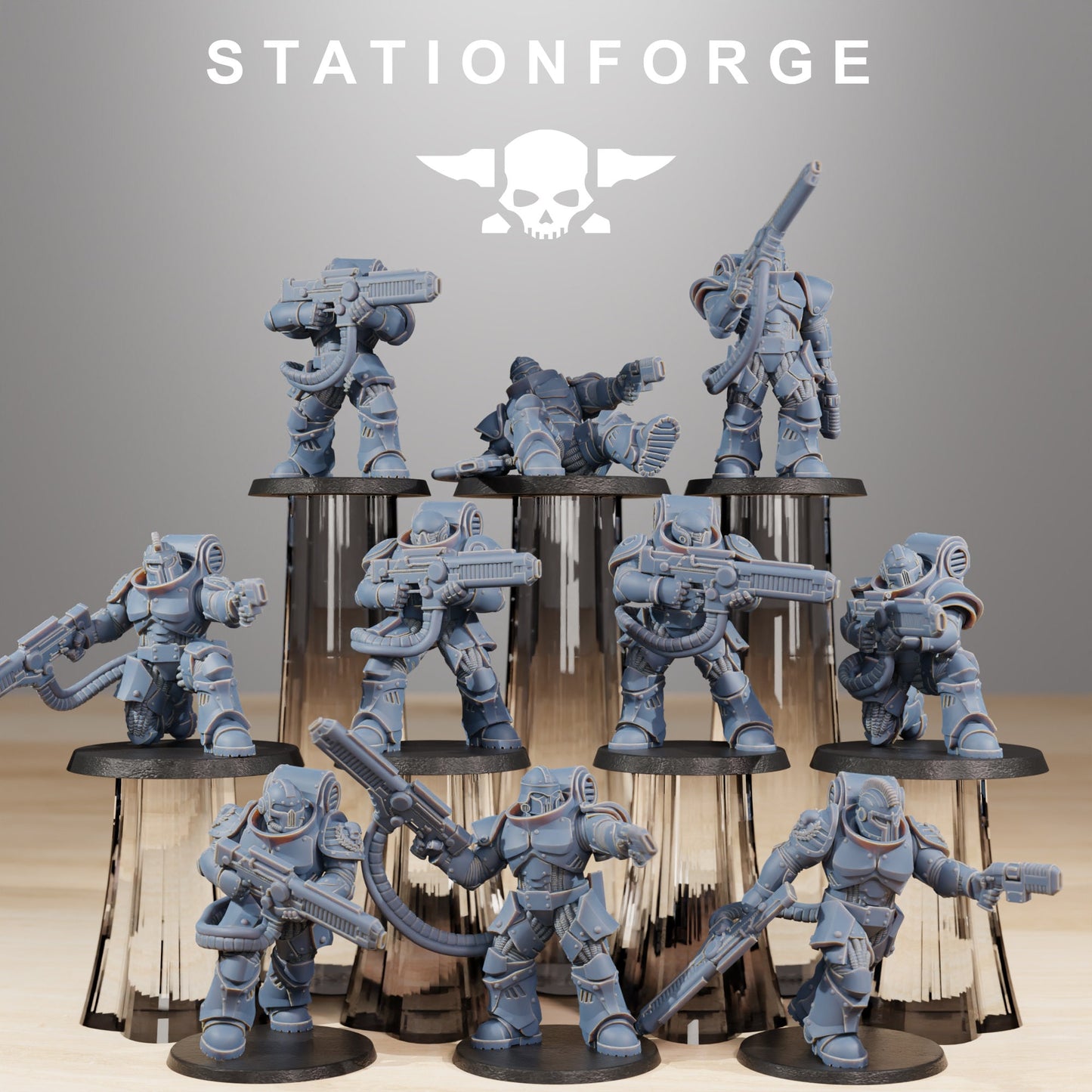 3D Printed Socratis Exterminators by StationForge Miniatures