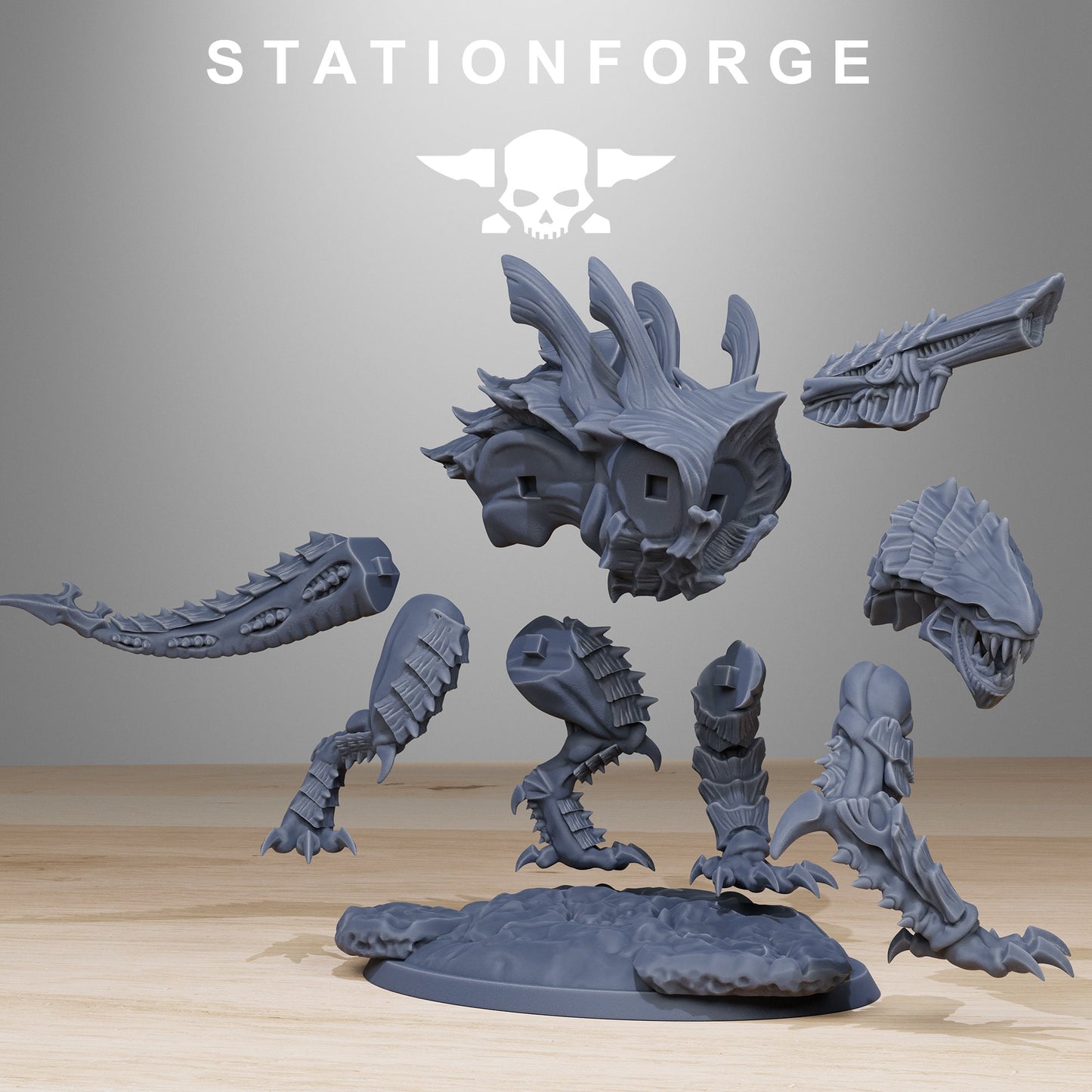 3D Printed Xenarid Predator by StationForge Miniatures