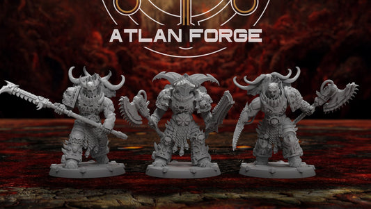 3d Printed Champions of Hades by Atlan Forge Miniatures