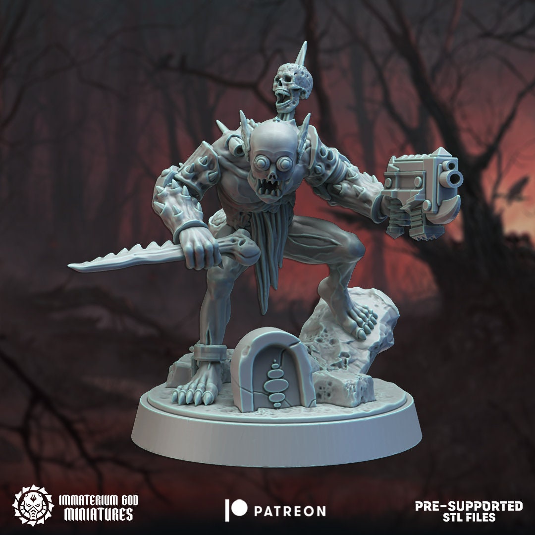 3d Printed Cyberghouls x3 by Immaterium God Miniatures