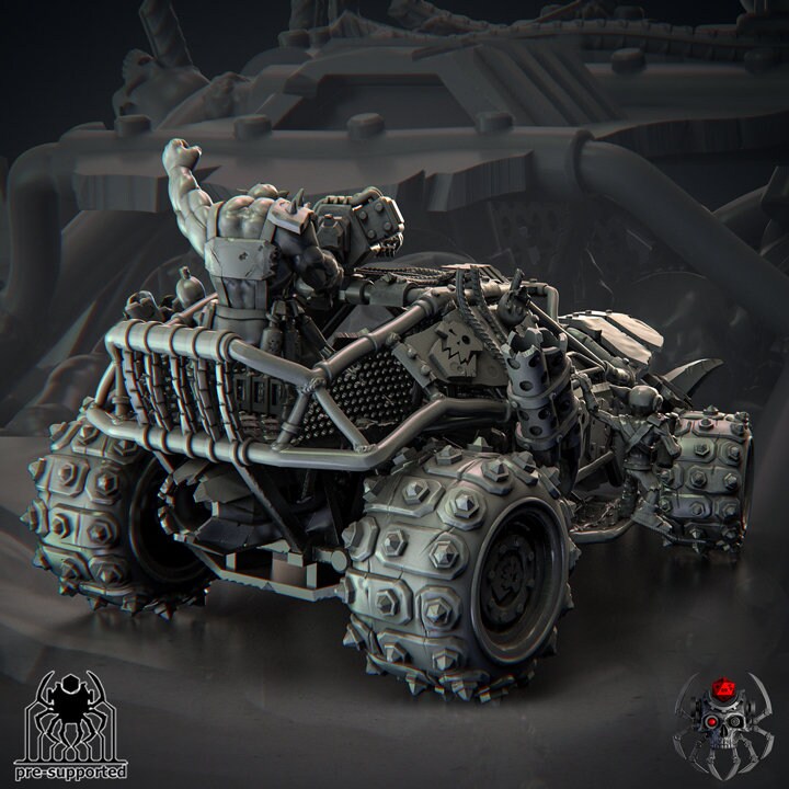 3D Printed Ork Warbuggy by Eightlegs Miniatures