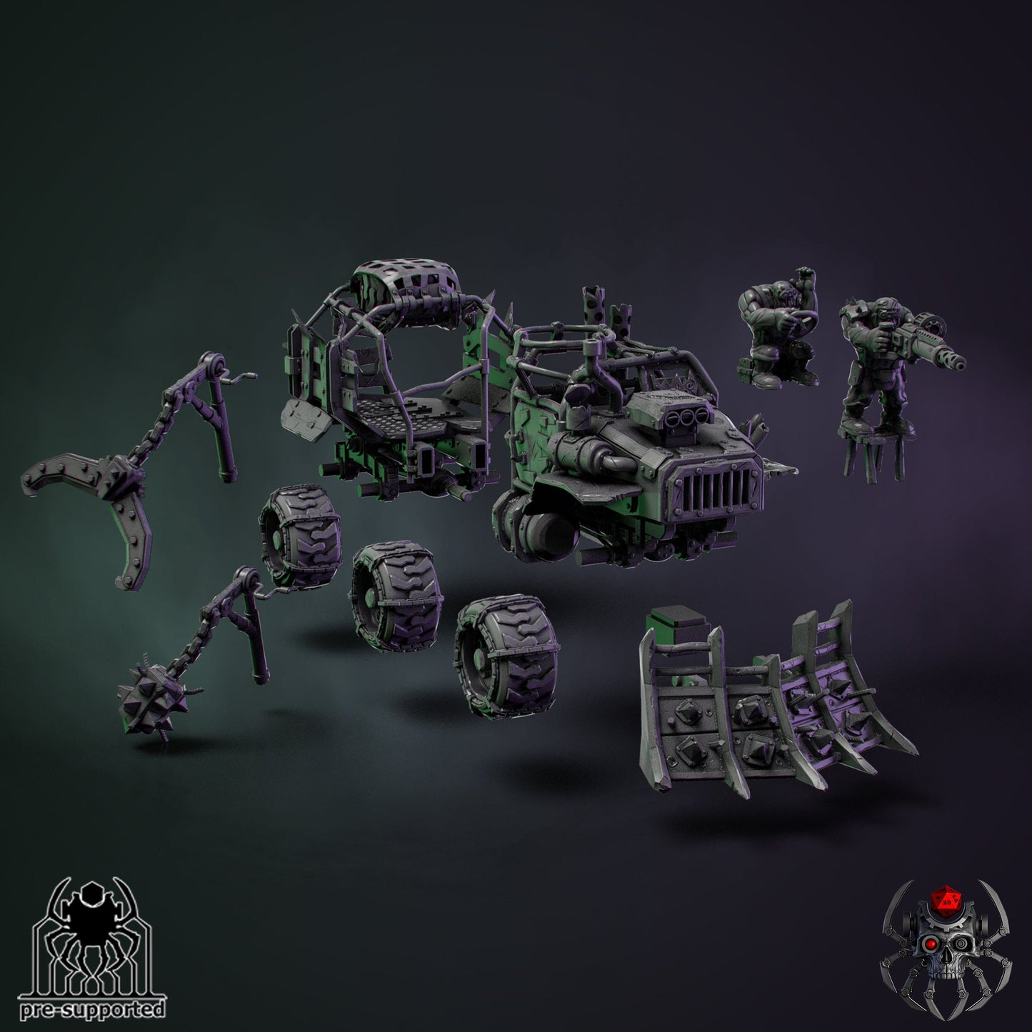 3D Printed Ork Wartruck by Eightlegs Miniatures