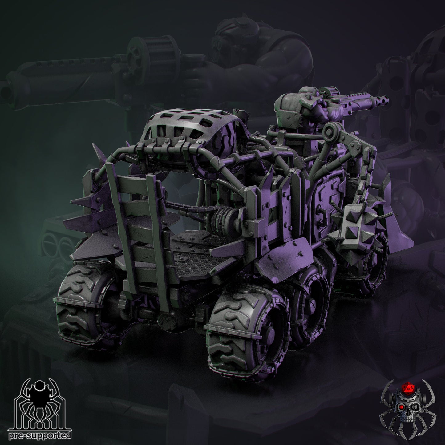 3D Printed Ork Wartruck by Eightlegs Miniatures