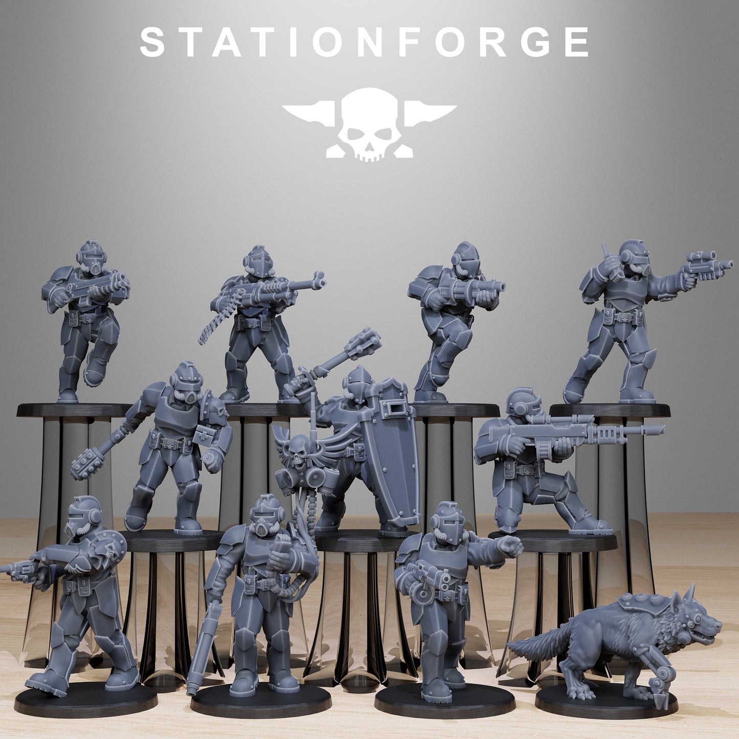 3D Printed GrimGuard Enforcers by StationForge Miniatures