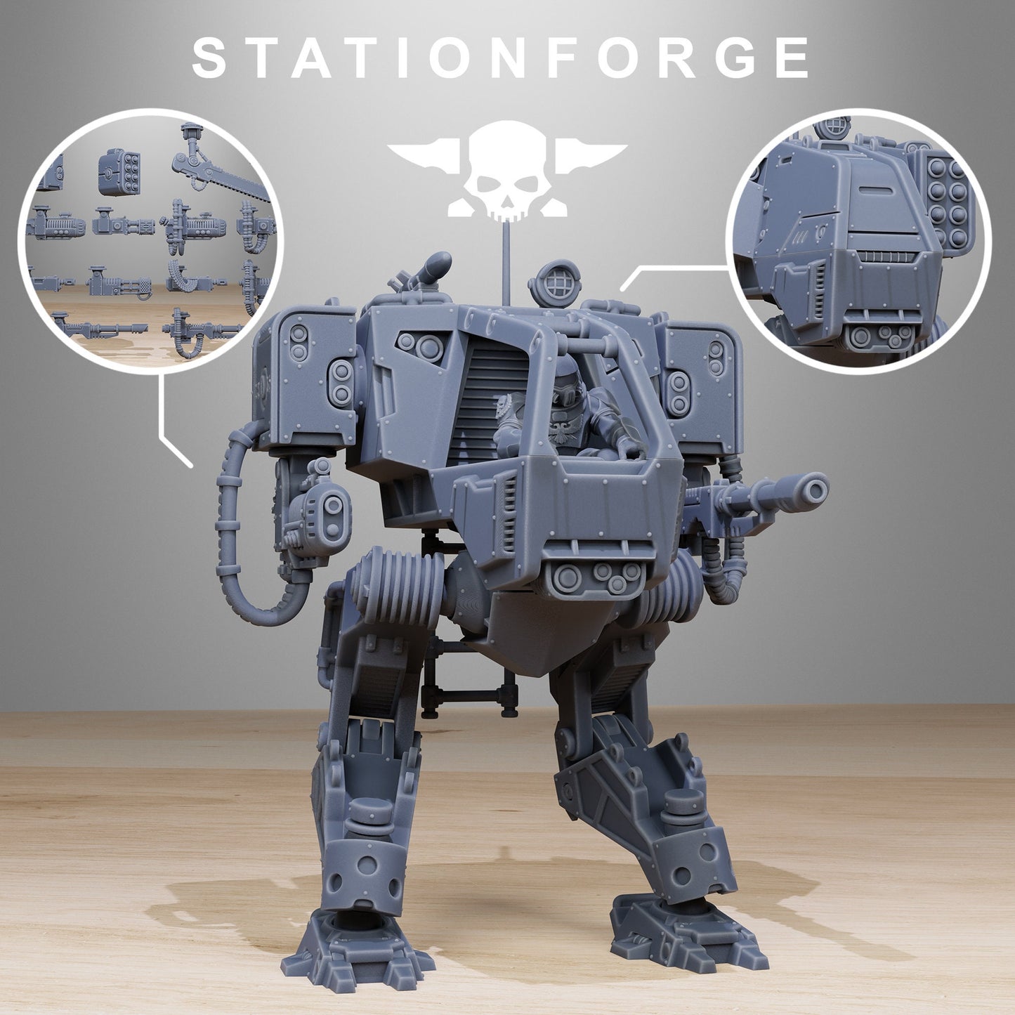 3D Printed Vaskar Walker by StationForge Miniatures