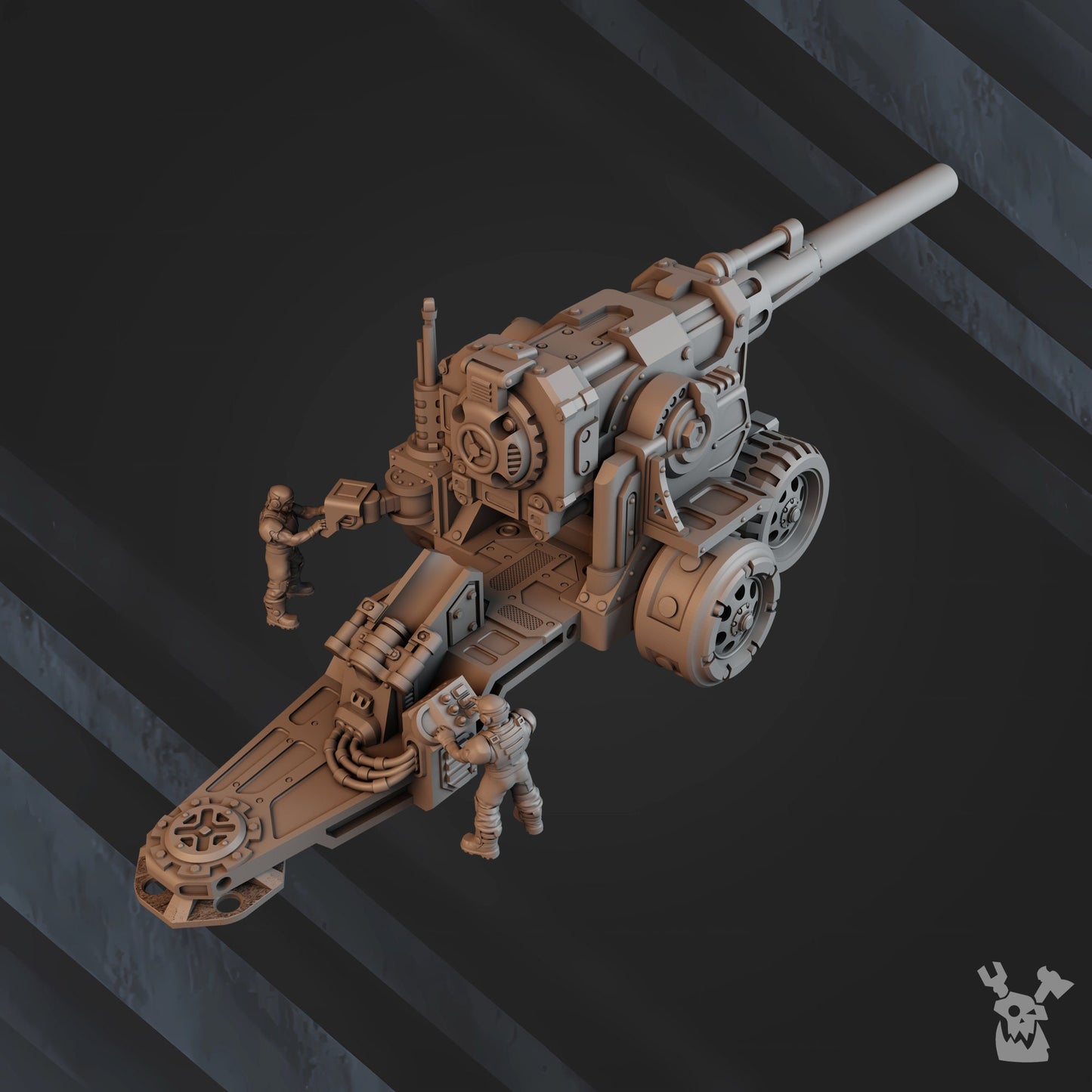 3D Printed Heavy Artillery Gun by DakkaDakka Miniatures