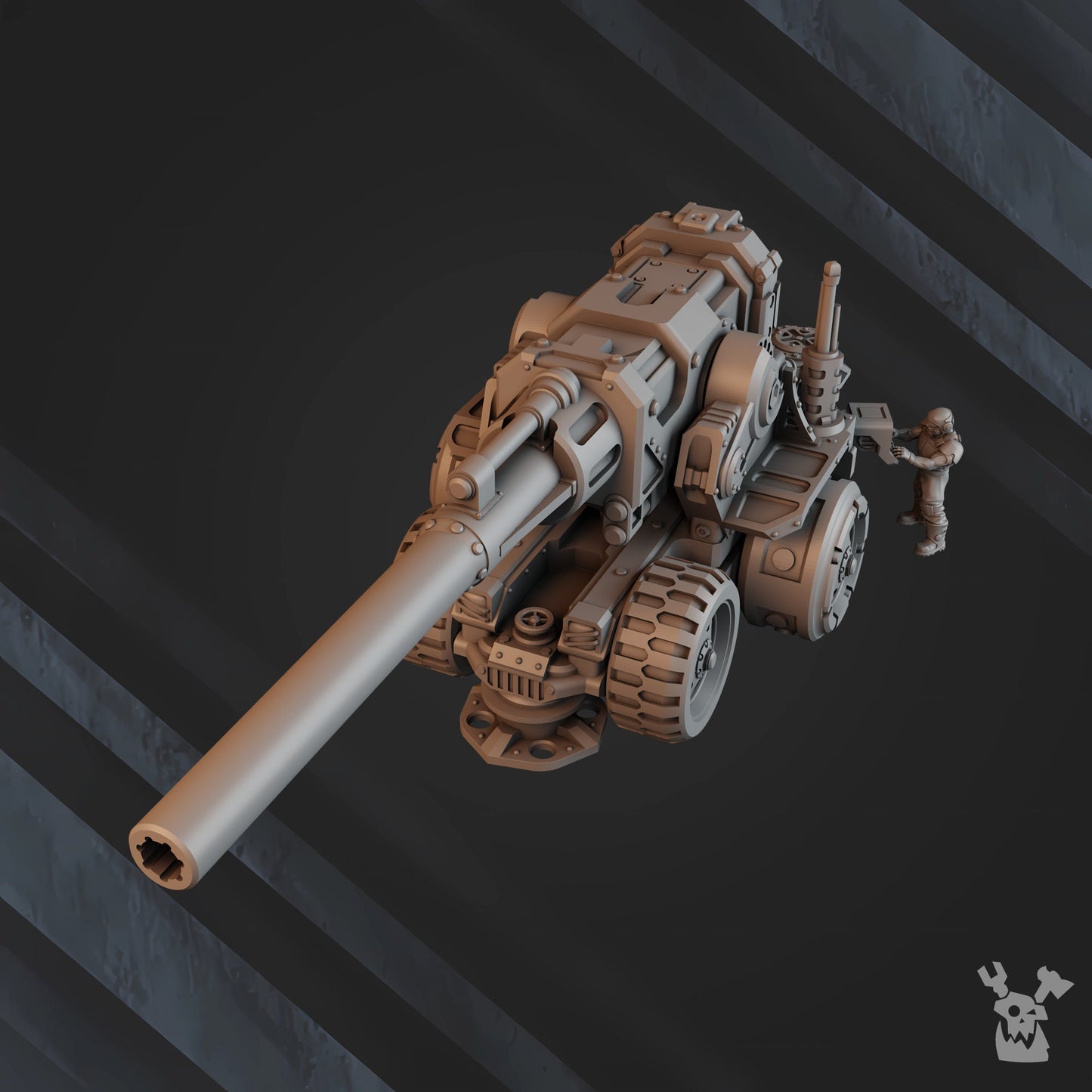 3D Printed Heavy Artillery Gun by DakkaDakka Miniatures