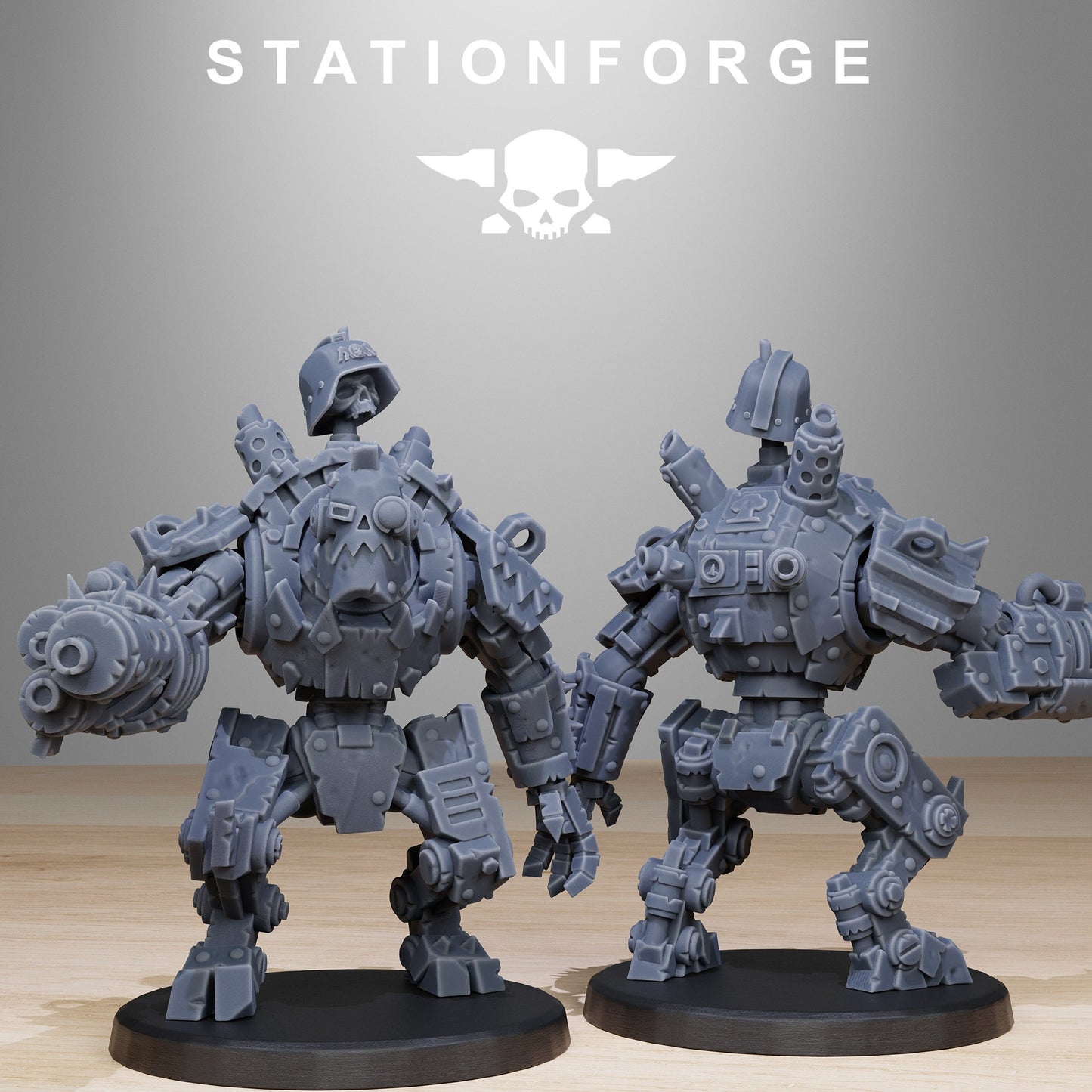 3D Printed Orkaz Bots Infantry by StationForge Miniatures