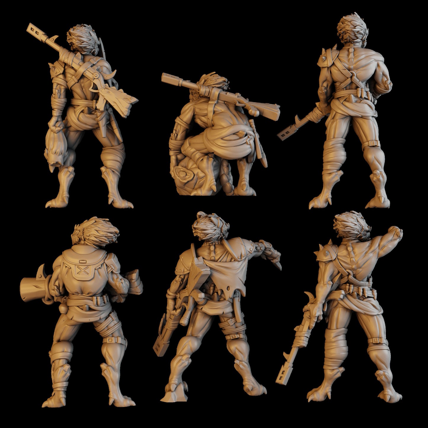 3d Printed Anunnaki Tribe Hunters by DakkaDakka Miniatures