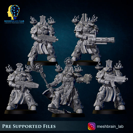 3d Printed Reapers of the Thousand Souls Squad x5 by Meshbrain Labs