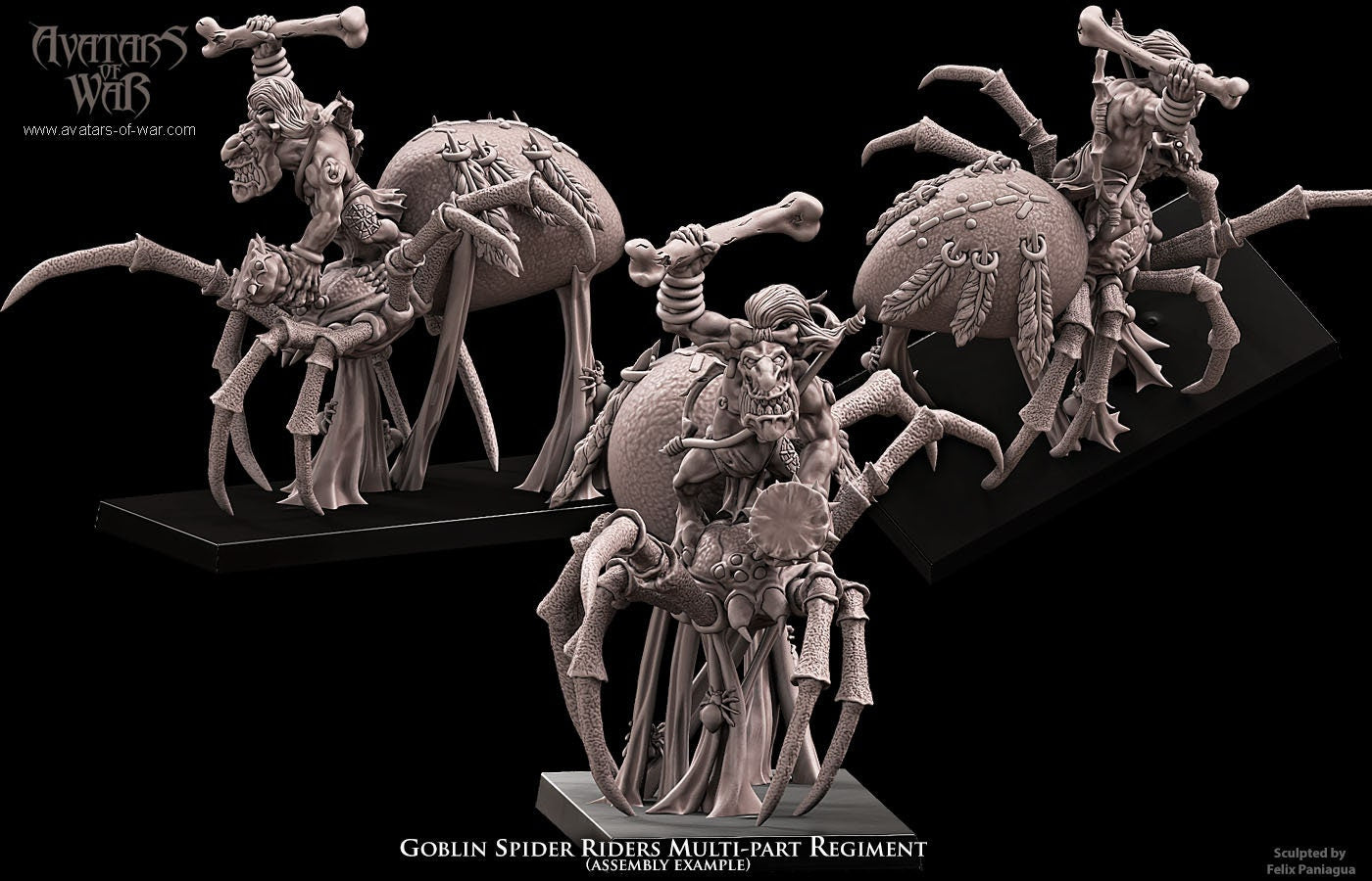 3D printed Goblin Spider Riders by Avatars of War