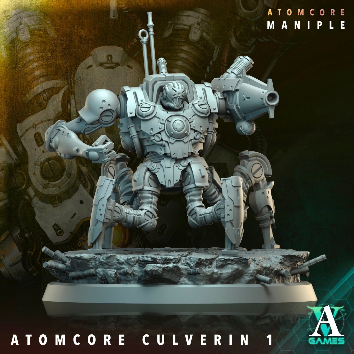 3D Printed Atomcore Culverin by Archvillain Games