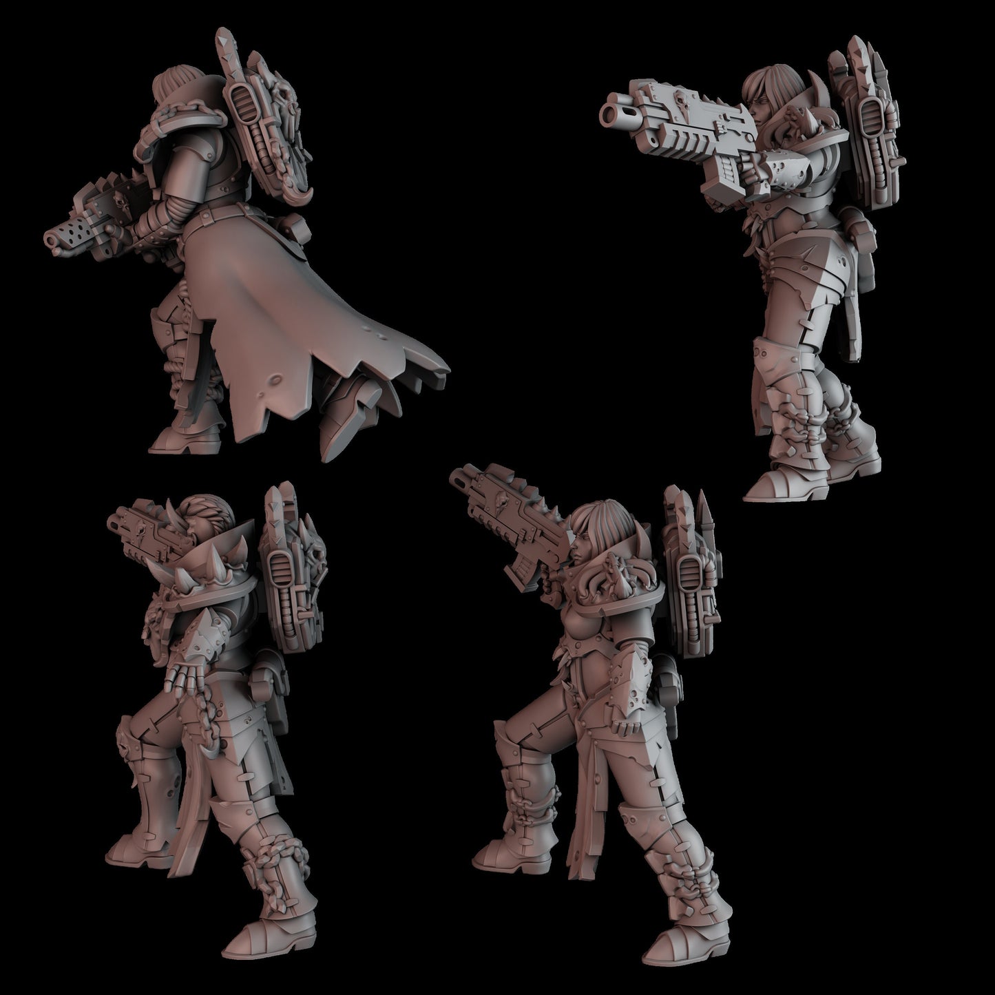 3d Printed Battle Witch Squad by DakkaDakka Miniatures