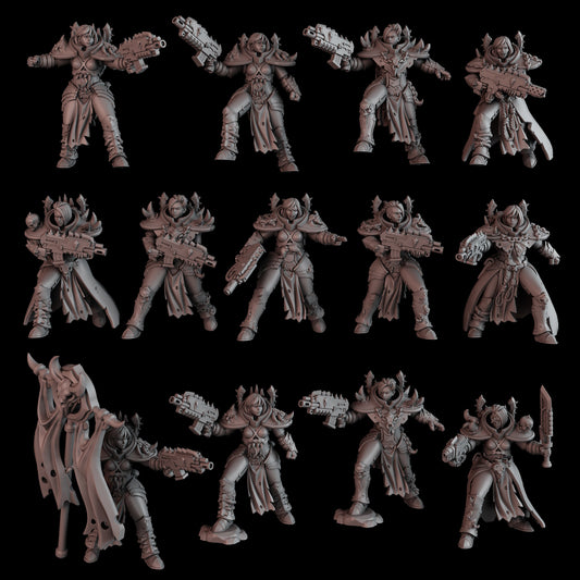 3d Printed Battle Witch Squad by DakkaDakka Miniatures