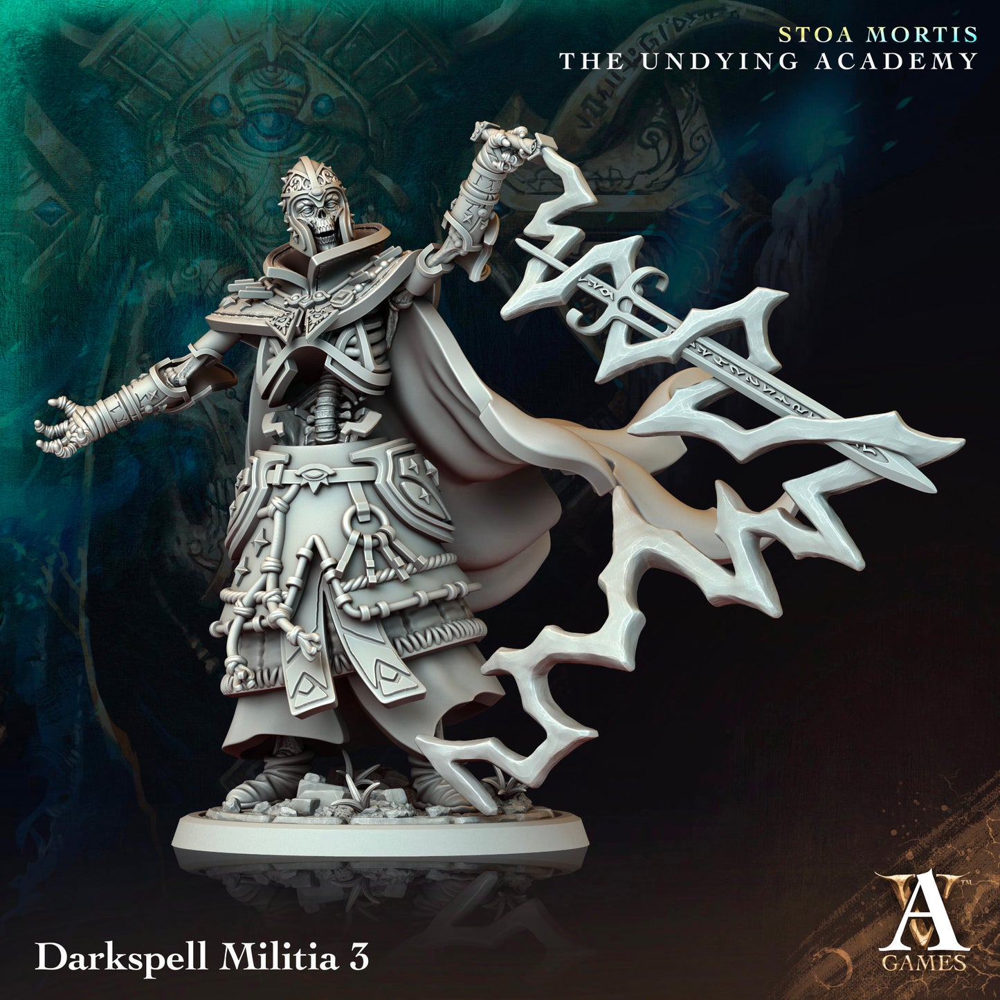 3D Printed Darkspell Militia by Archvillain Games