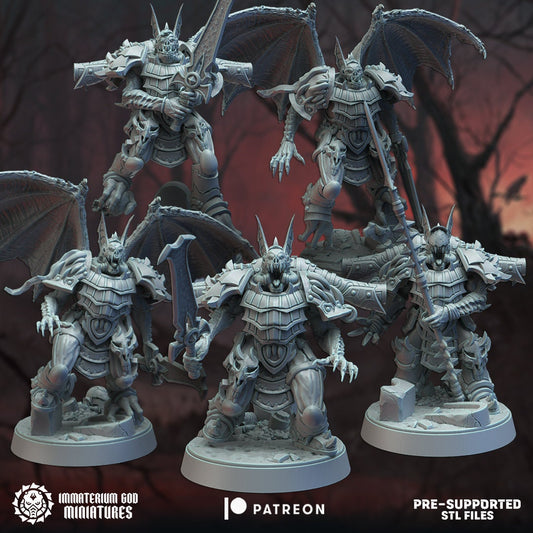 3d Printed Winged Shadows x5 by Immaterium God Miniatures