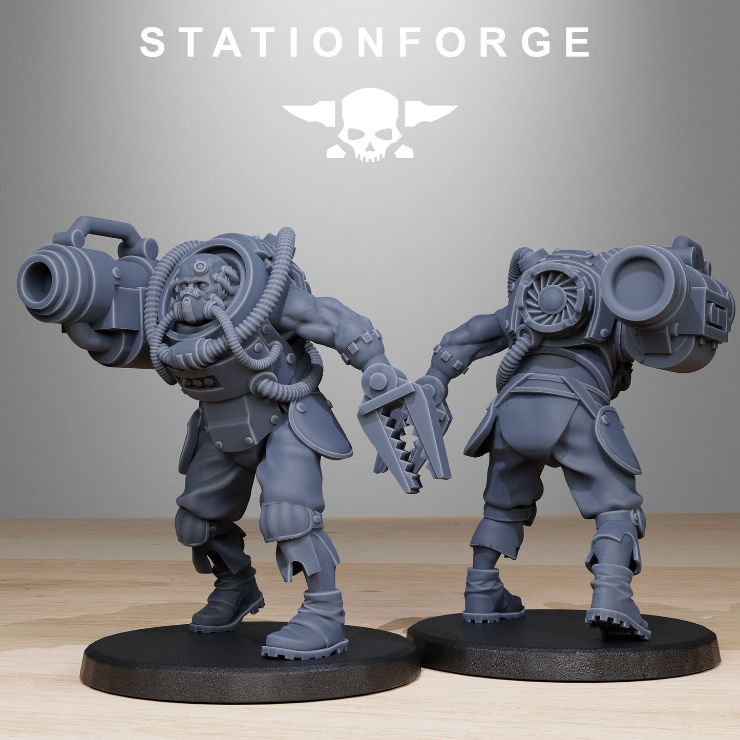 3D Printed GrimCorp Mercenaries by StationForge Miniatures