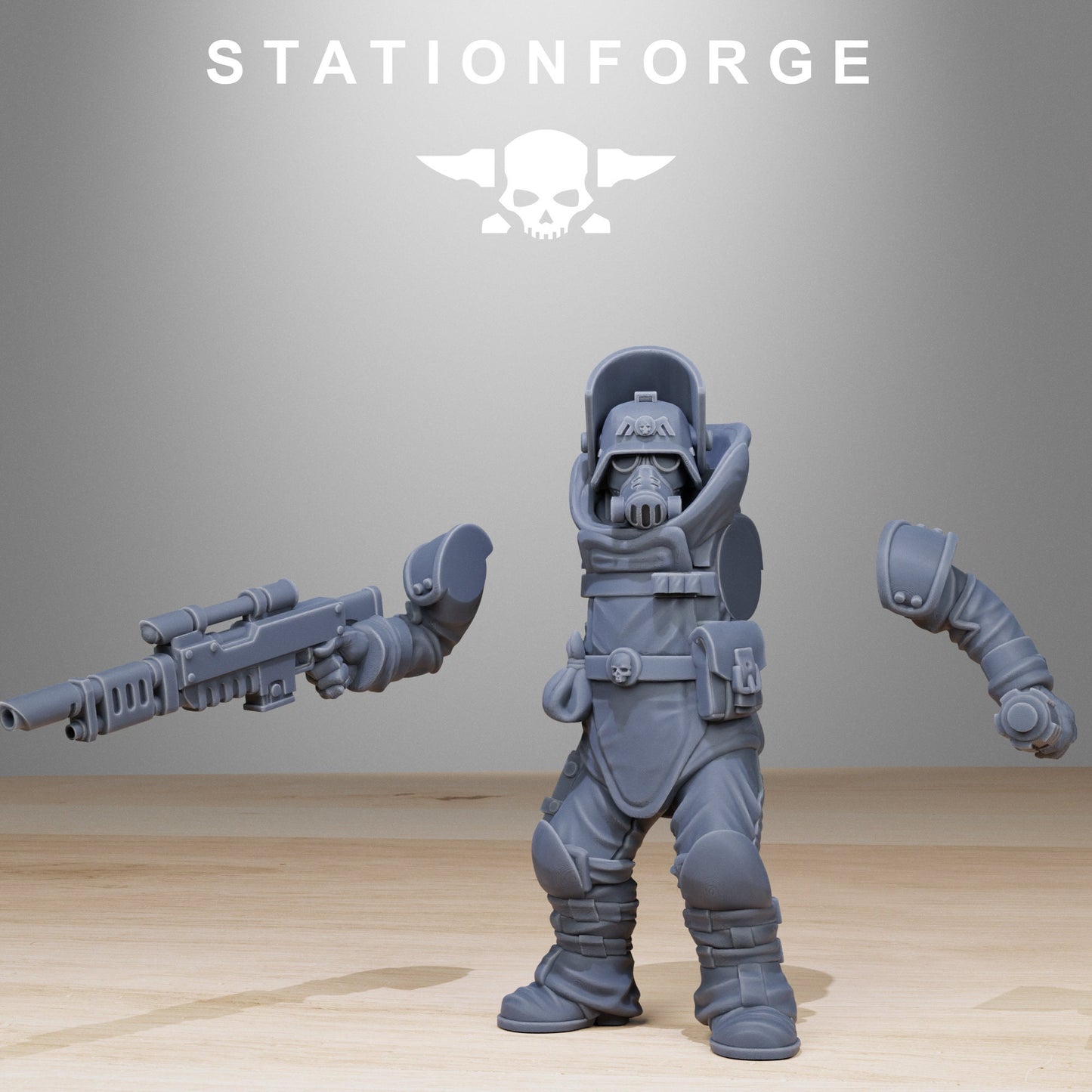 3D Printed GrimGuard Bomb Squad by StationForge Miniatures