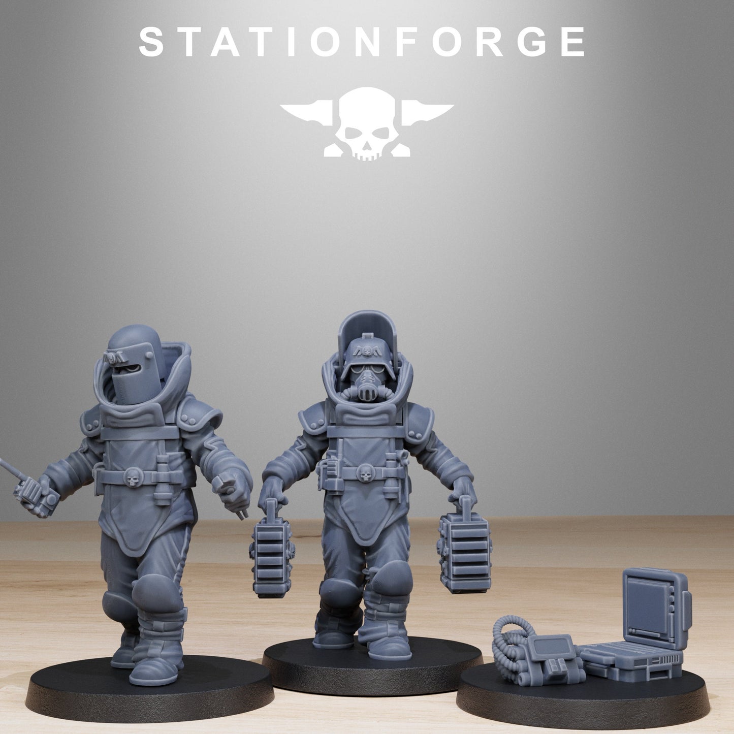 3D Printed GrimGuard Bomb Squad by StationForge Miniatures