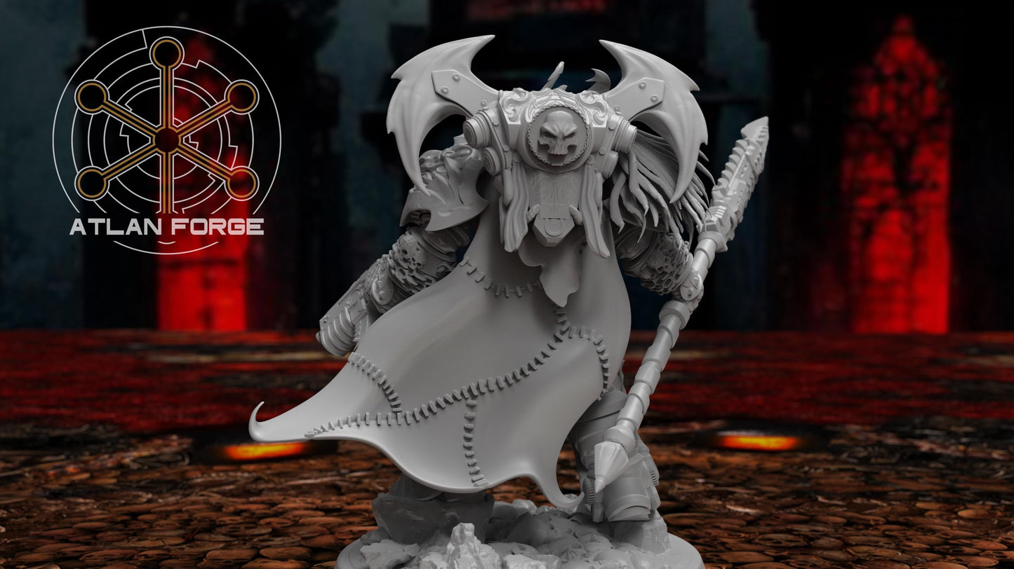 3d Printed Vampire Knight Captain by Atlan Forge Miniatures