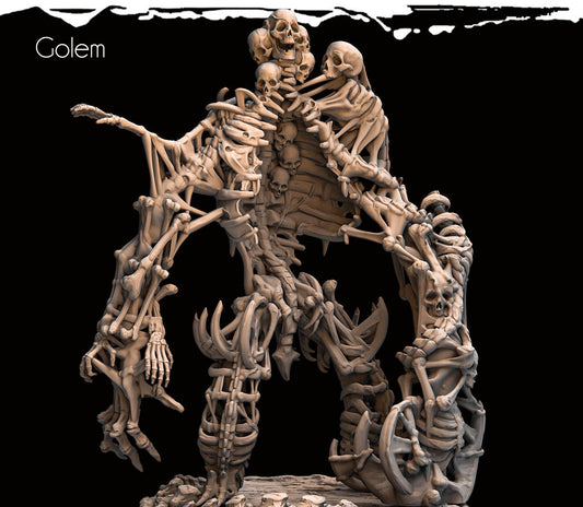 3d Printed Skeletal Golem by Monolith Arts