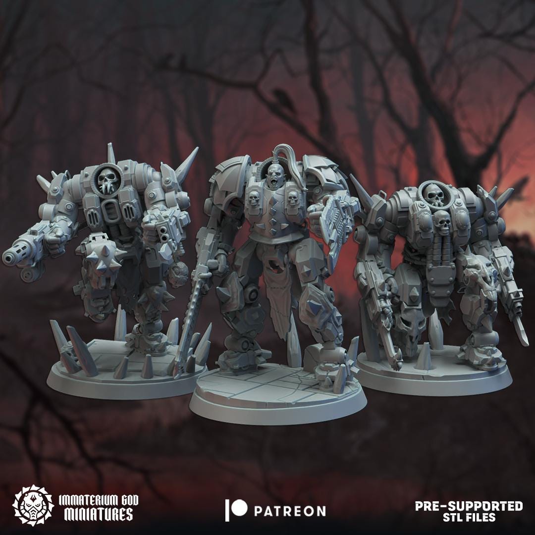 3d Printed Night Destroyers by Immaterium God Miniatures