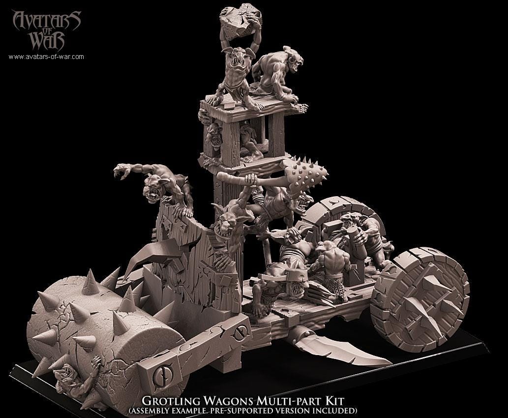 3D Printed Grotling Battle Wagon by Avatars of War