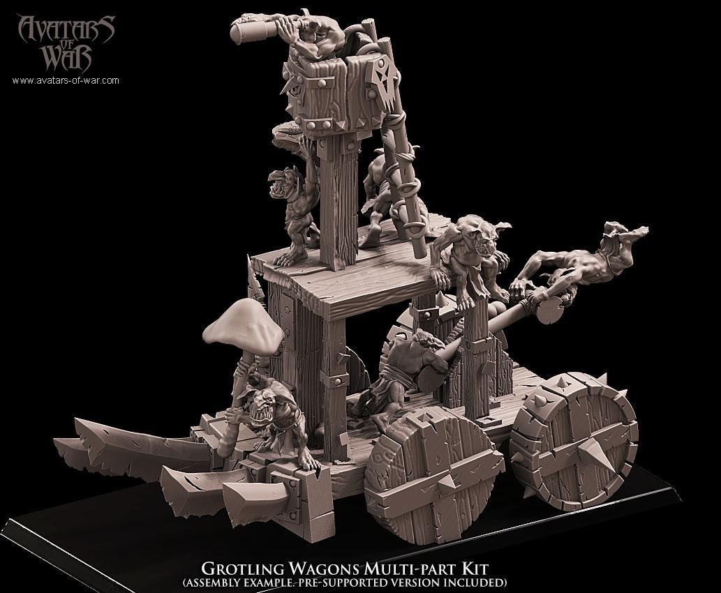 3D Printed Grotling Battle Wagon by Avatars of War