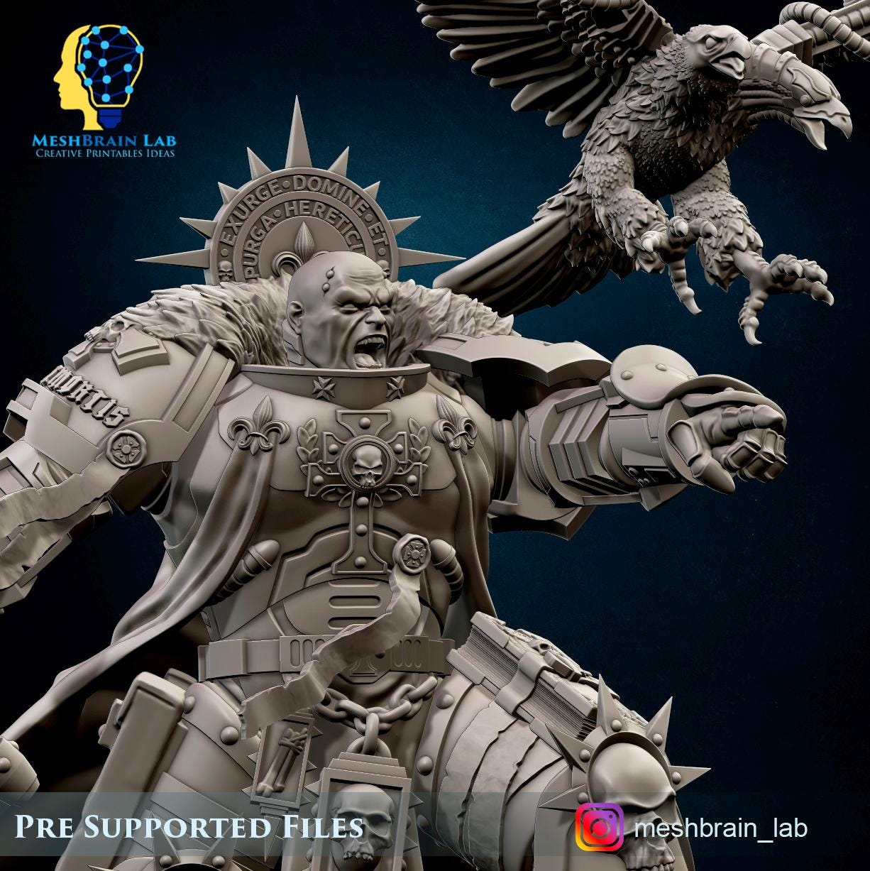 Meshbrain Lab 3d Printed Imperial Marine Inquisitor Lord by Meshbrain Labs – Last ...