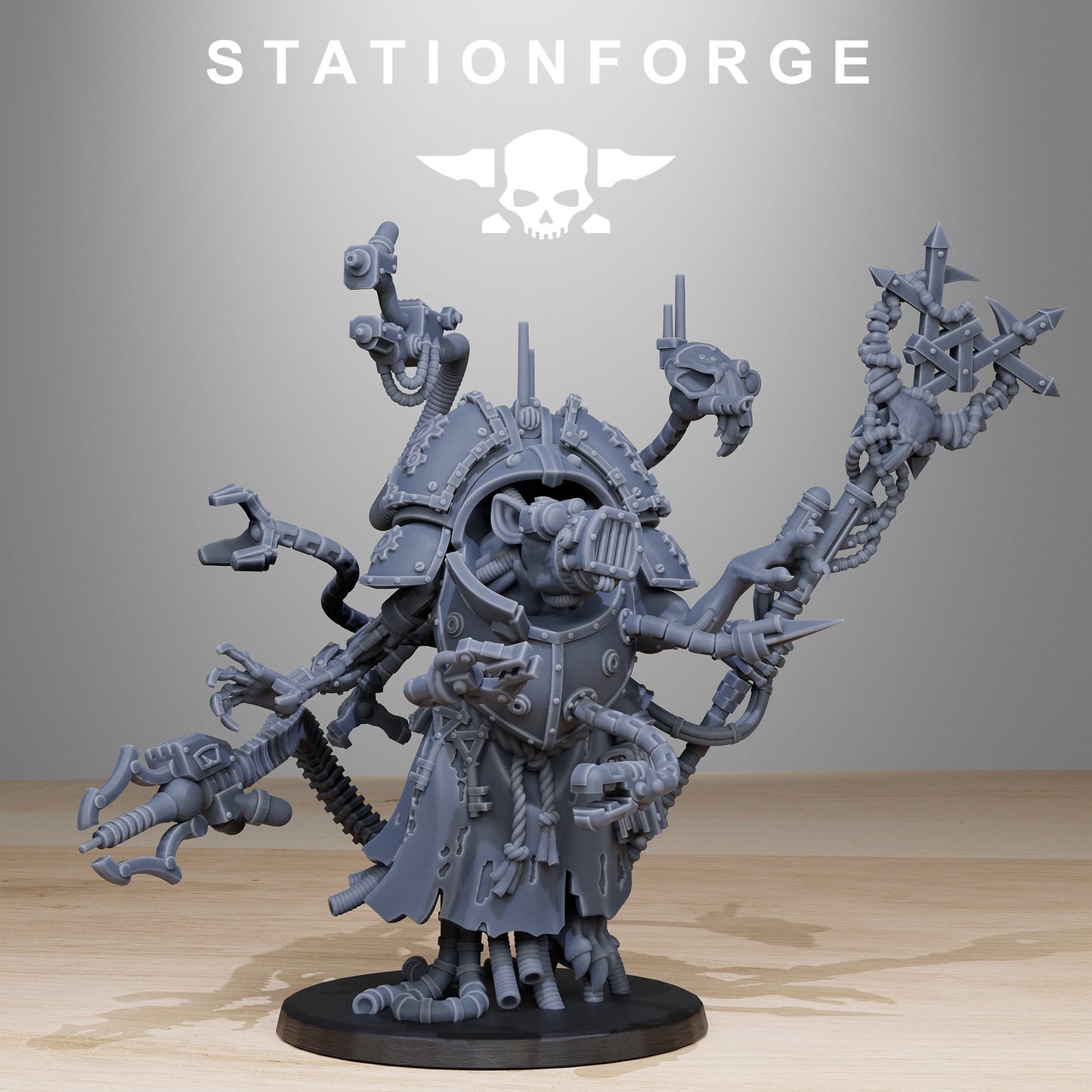 3D Printed Raticus Priest by StationForge Miniatures