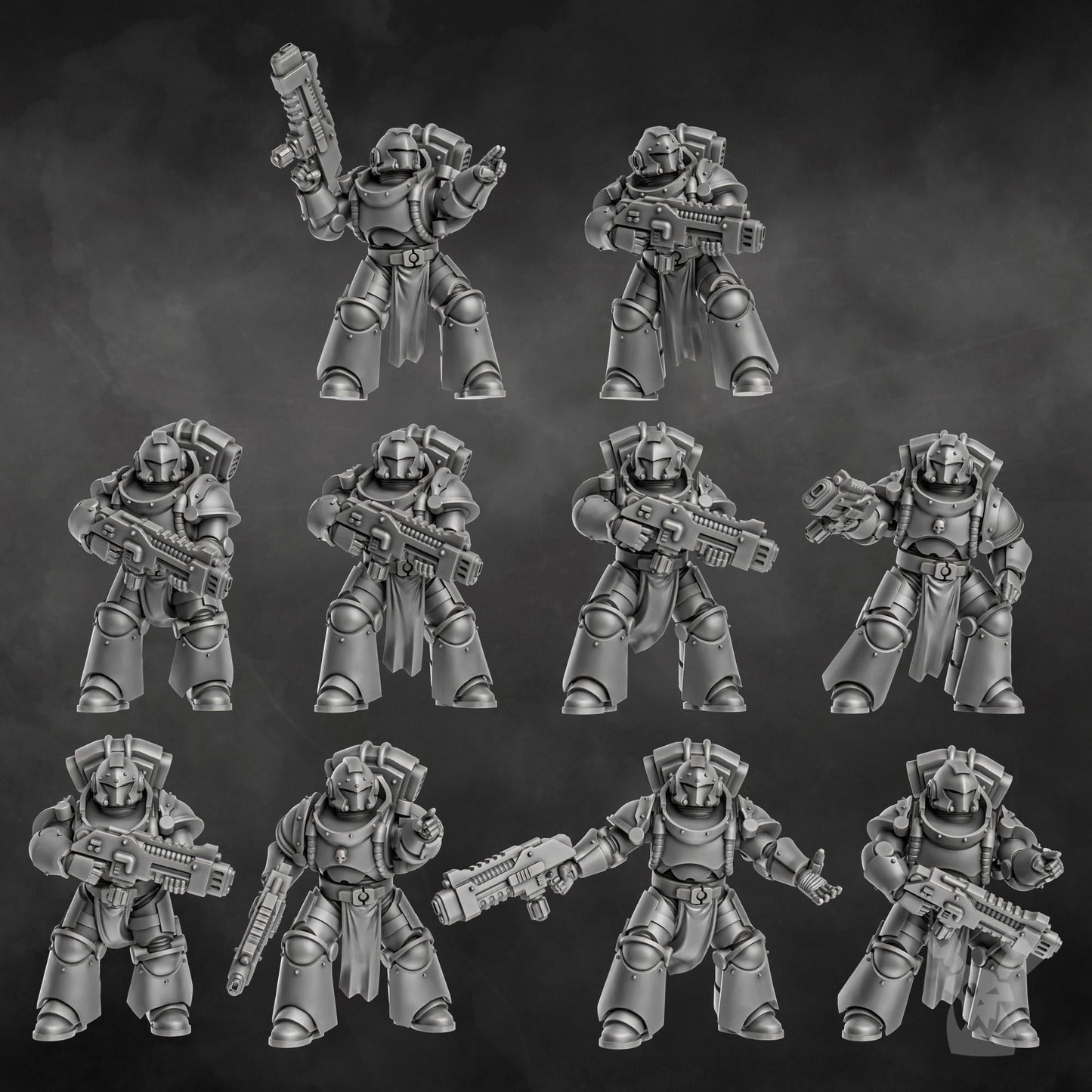 3d Printed Space Knight Pulsarum Squad by DakkaDakka Miniatures