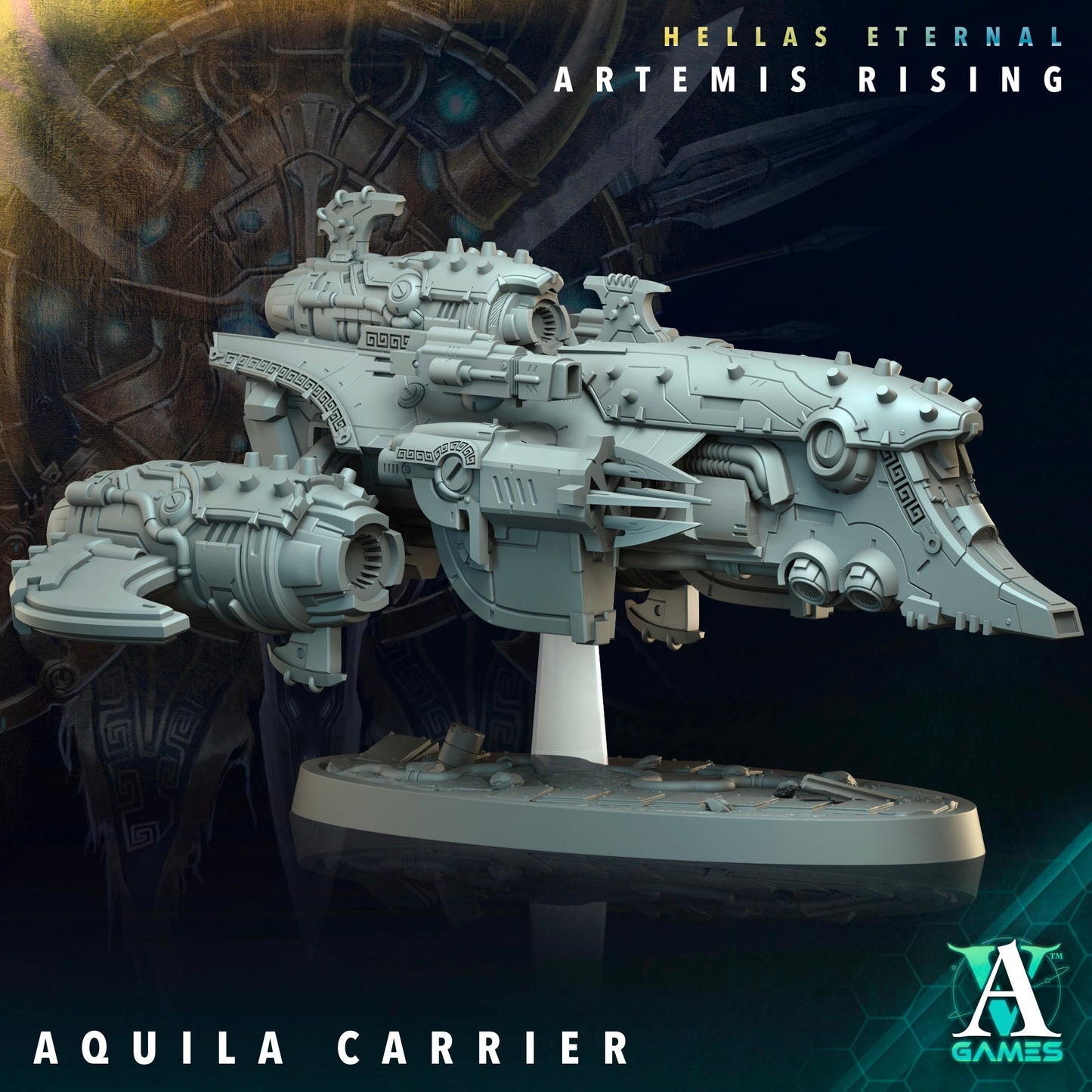 3D Printed Aquila Carrier by Archvillain Games