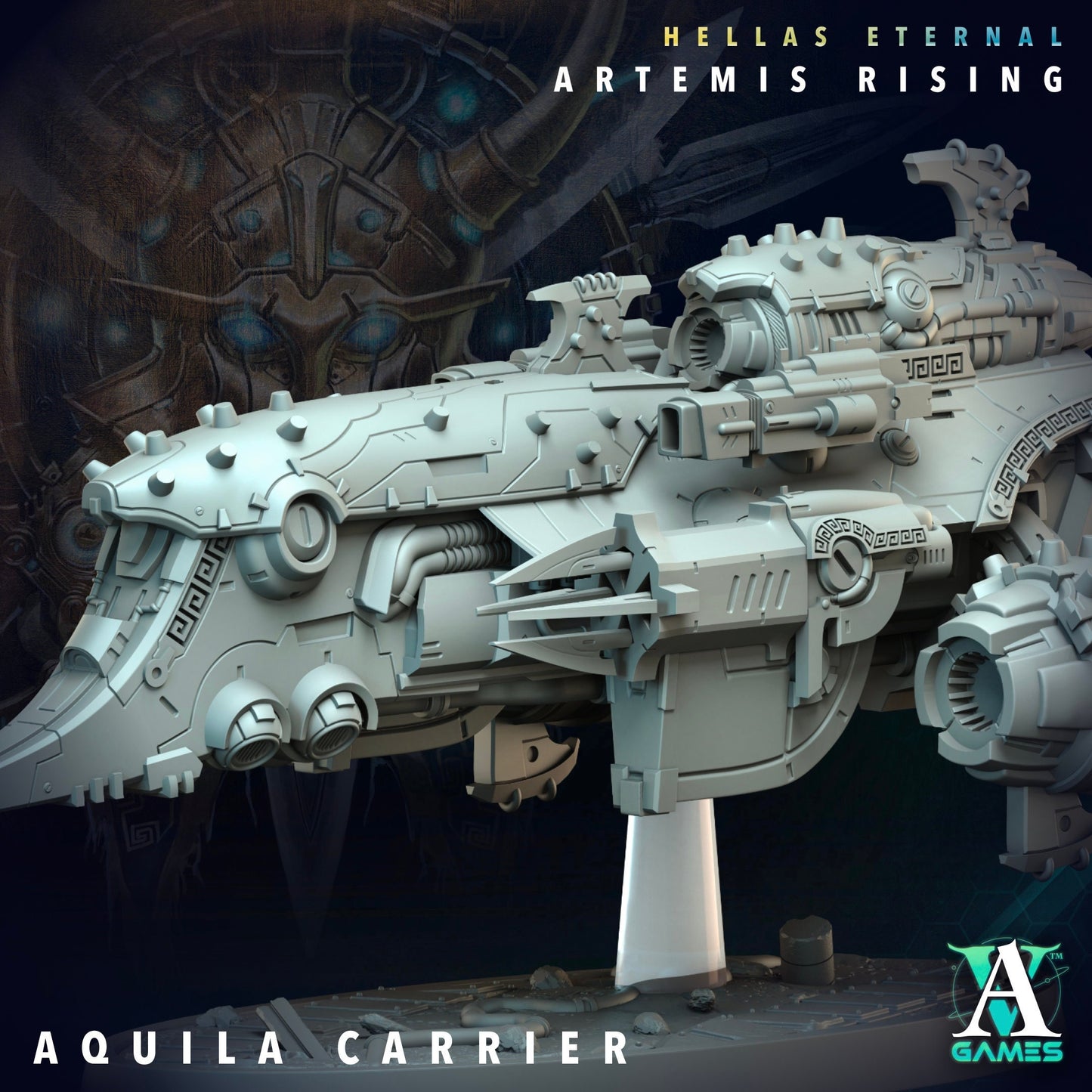 3D Printed Aquila Carrier by Archvillain Games