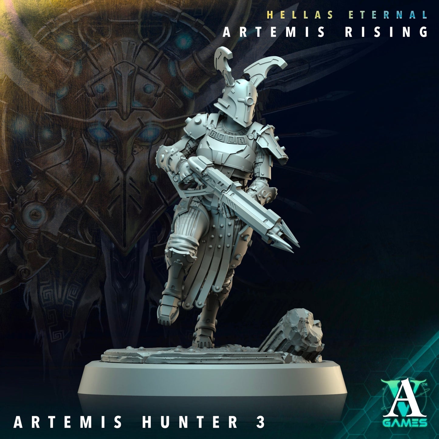 3D Printed Artemis Hunter by Archvillain Games