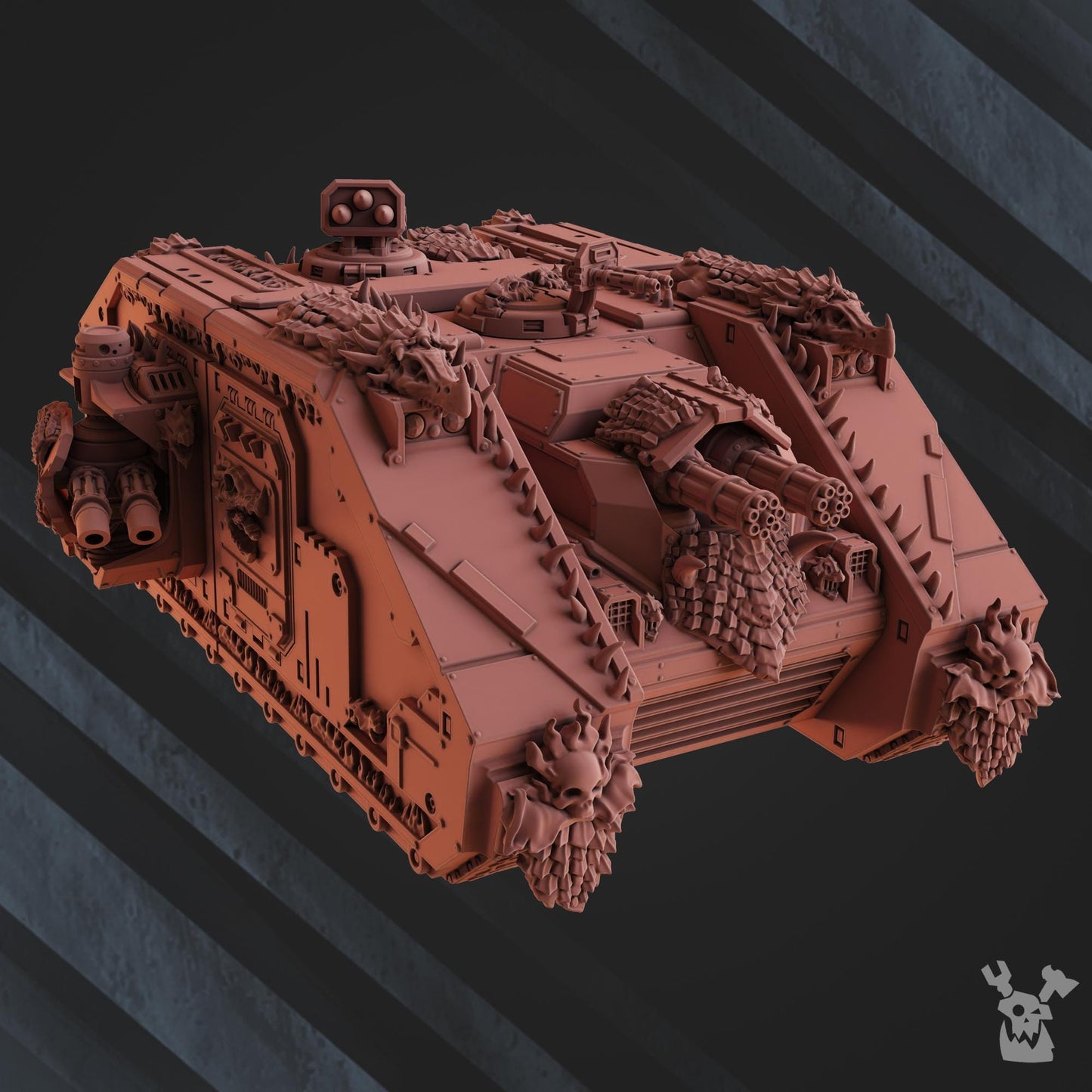 3d Printed Fire Lizard Storm Tank by DakkaDakka Miniatures