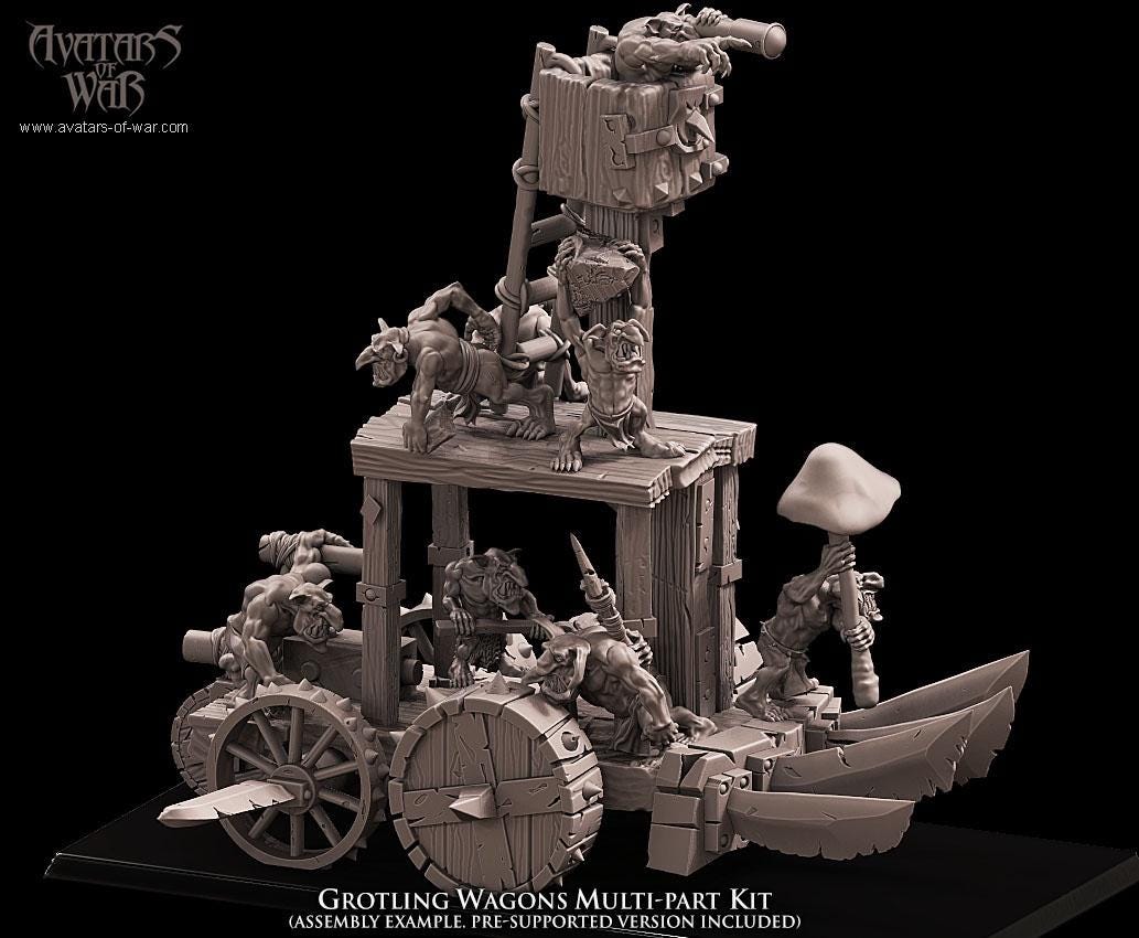 3D Printed Grotling Battle Wagon by Avatars of War