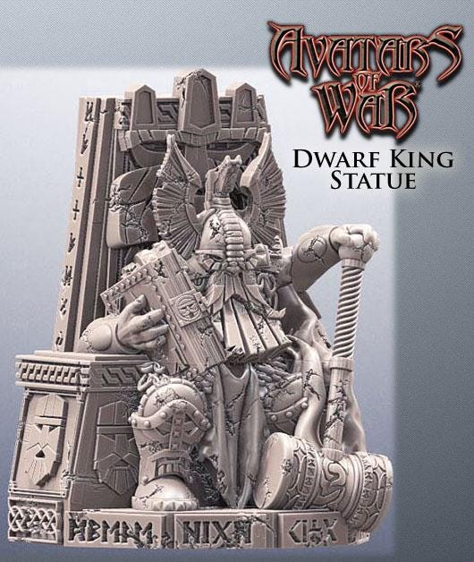 3D printed Dwarf King by Avatars of War