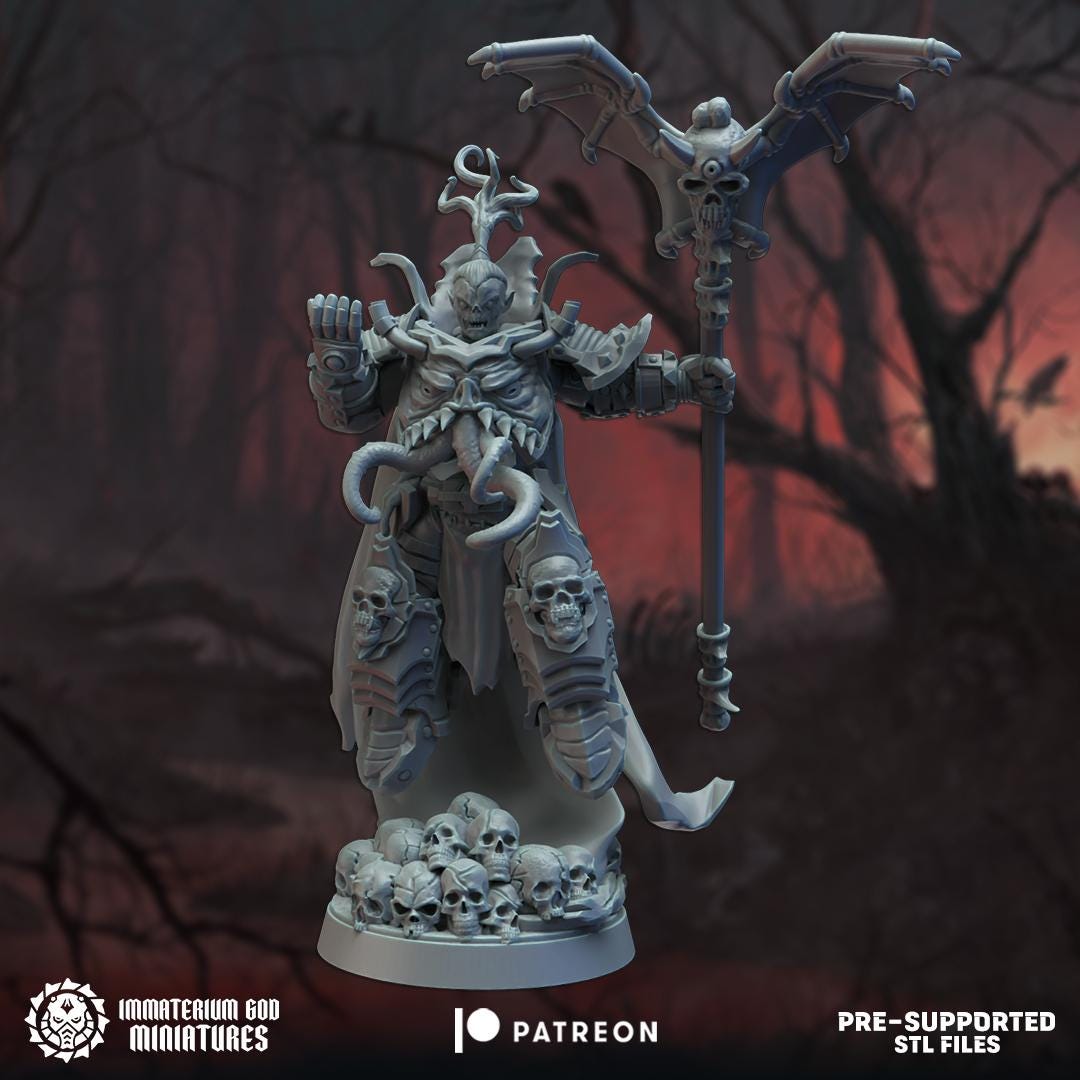 3d Printed Blood Necromancer by Immaterium God Miniatures