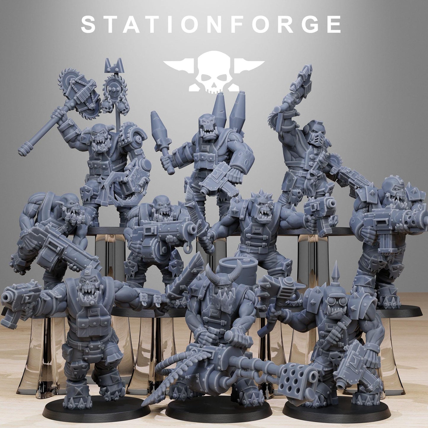 3D Printed Orkaz Spec Ops Team by StationForge Miniatures